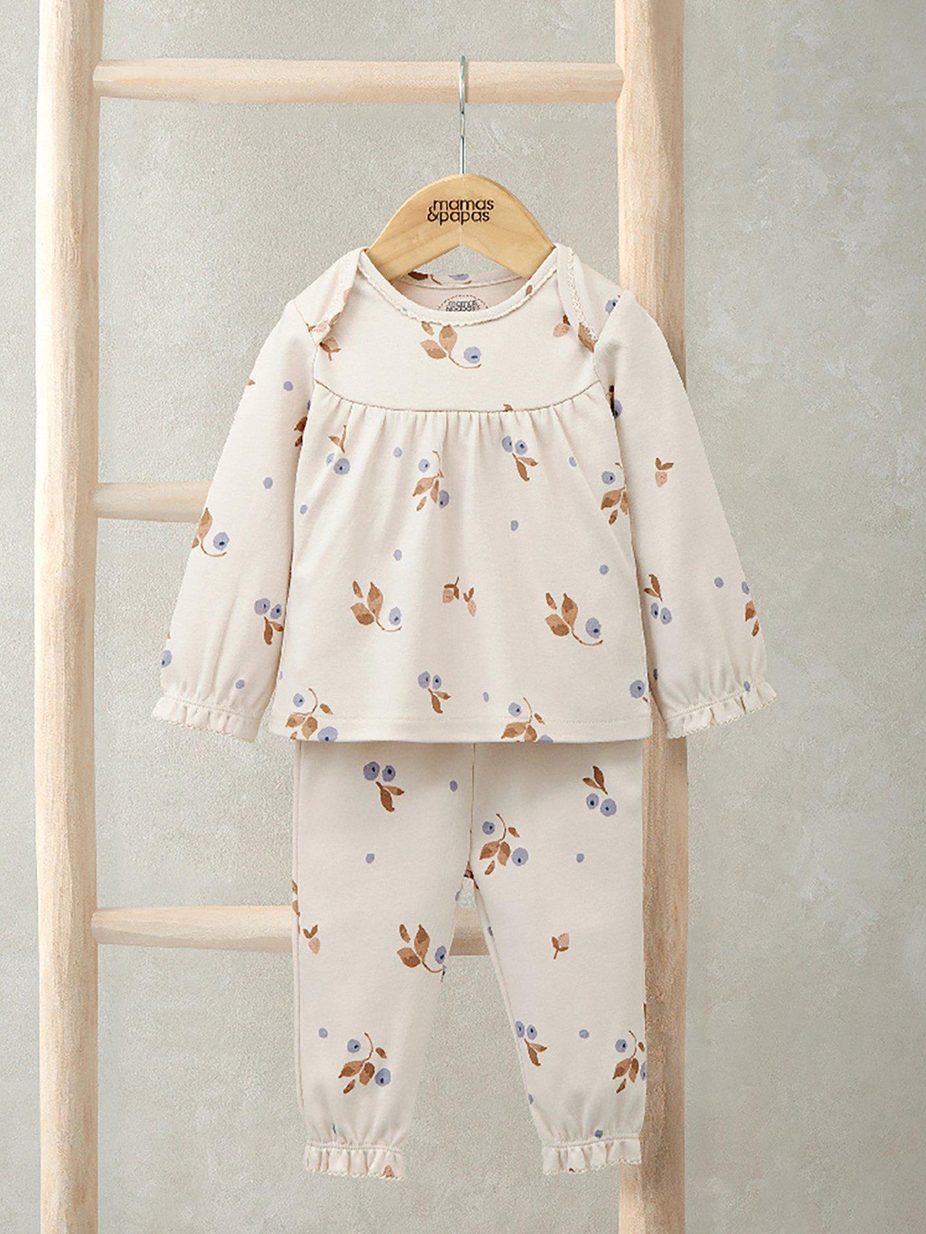 undefined Baby Girls Berries Print Pyjamas - Cream