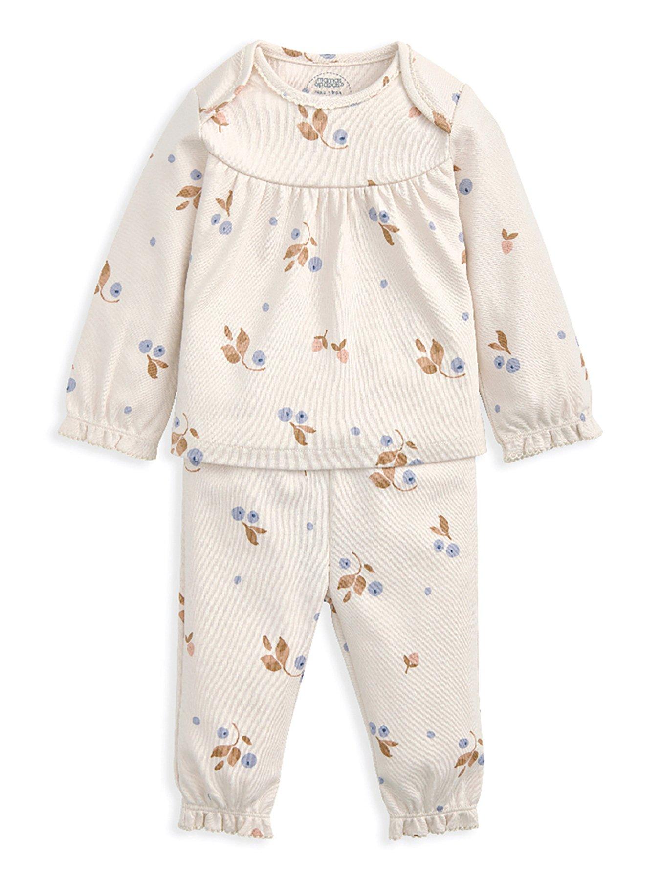 Image 2 of 4 of Mamas & Papas Baby Girls Berries Print Pyjamas - Cream