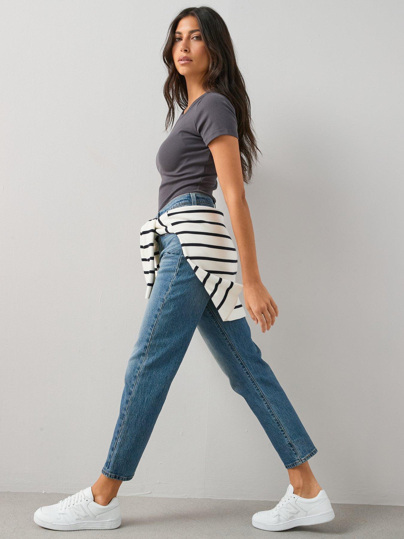 Image 3 of 6 of The Very Collection Stretch Rib T-Shirt - Grey