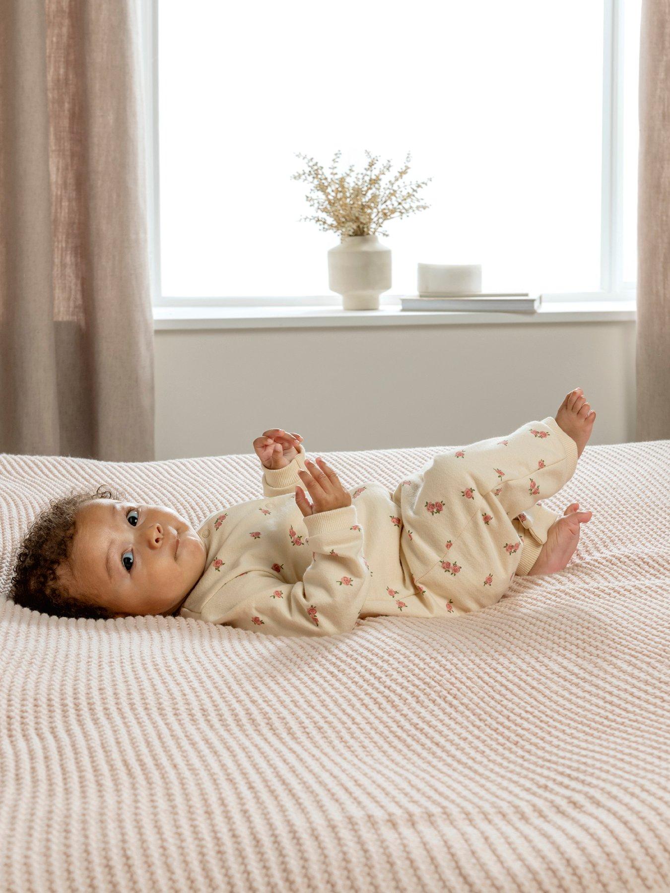 undefined Baby Girls Blooming Rose Romper - Cream