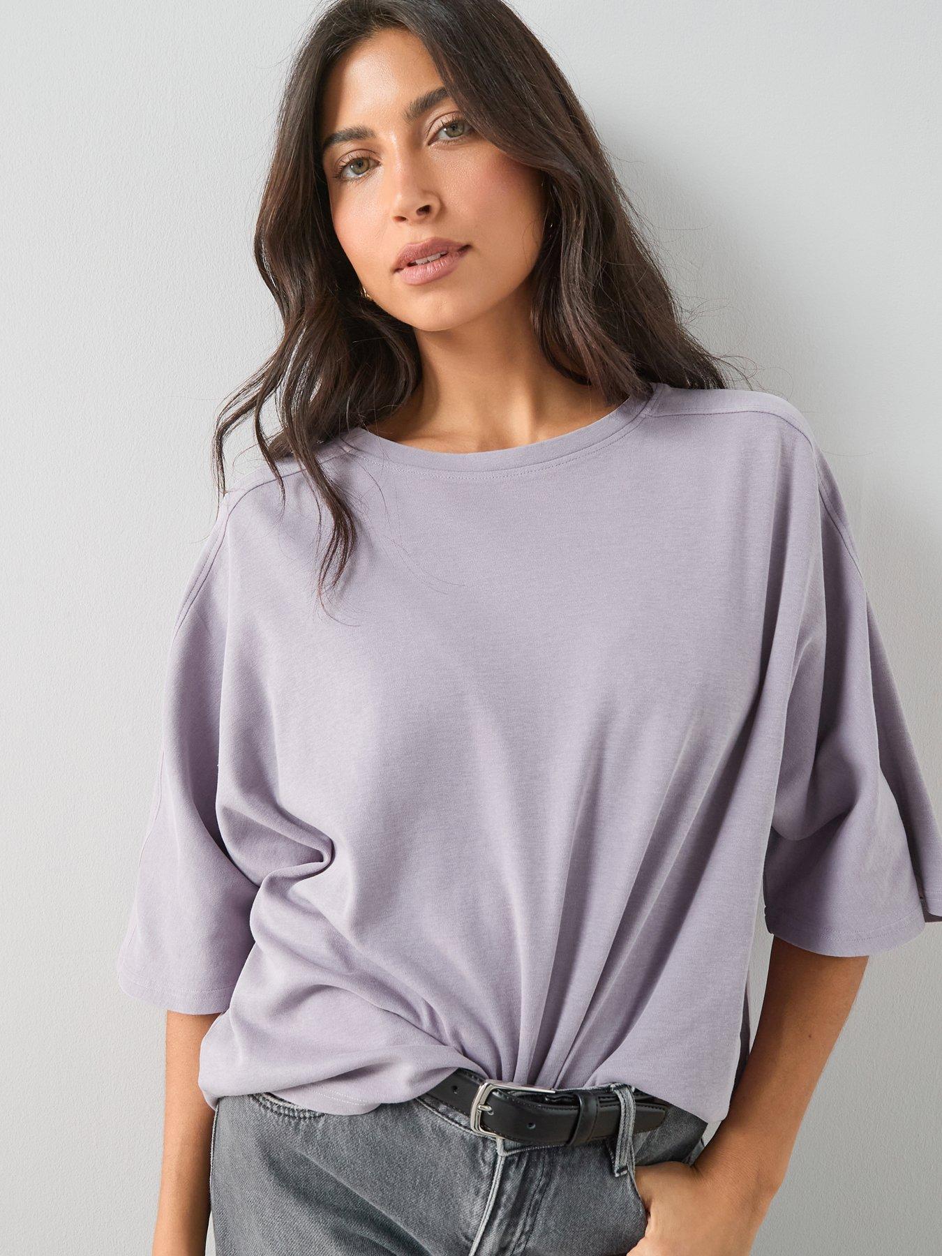 Image 1 of 6 of The Very Collection Washed T-Shirt - Purple