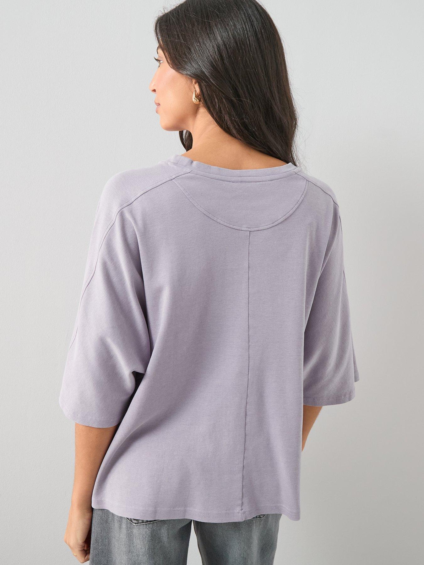 Image 2 of 6 of The Very Collection Washed T-Shirt - Purple