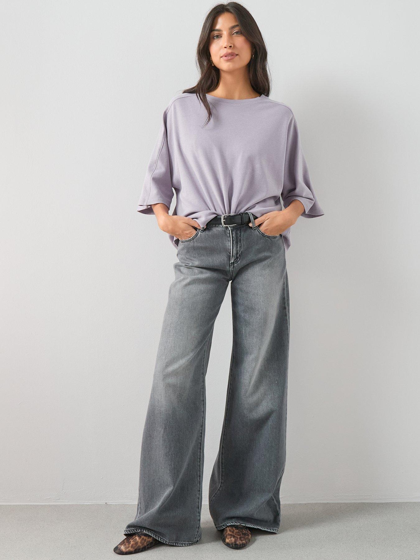 Image 6 of 6 of The Very Collection Washed T-Shirt - Purple