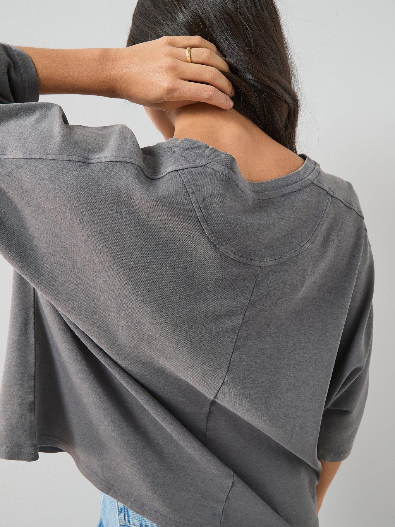 Image 2 of 6 of The Very Collection Washed T-Shirt - Grey