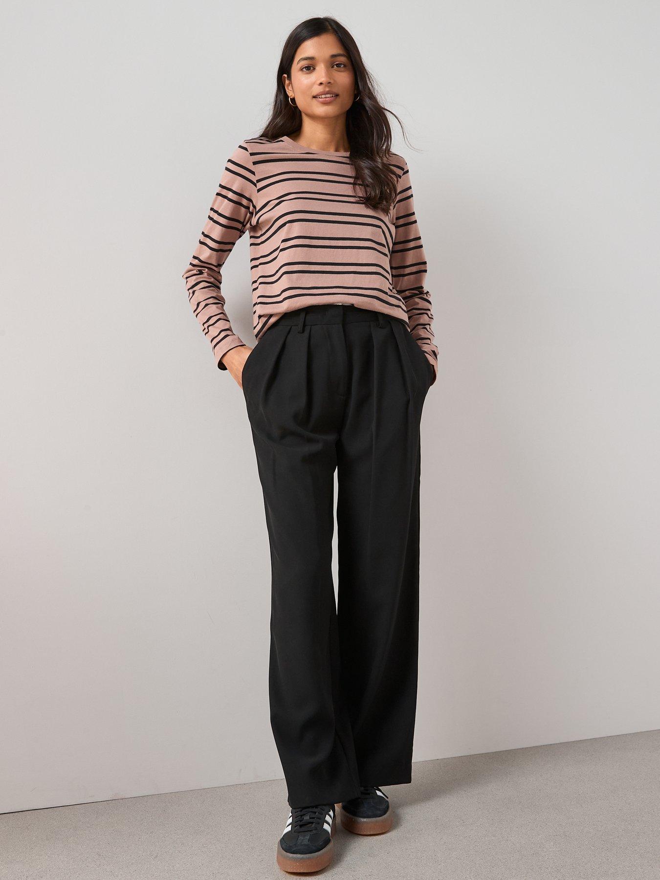 Image 5 of 6 of The Very Collection Stripe Long Sleeve Crew Neck T-shirt