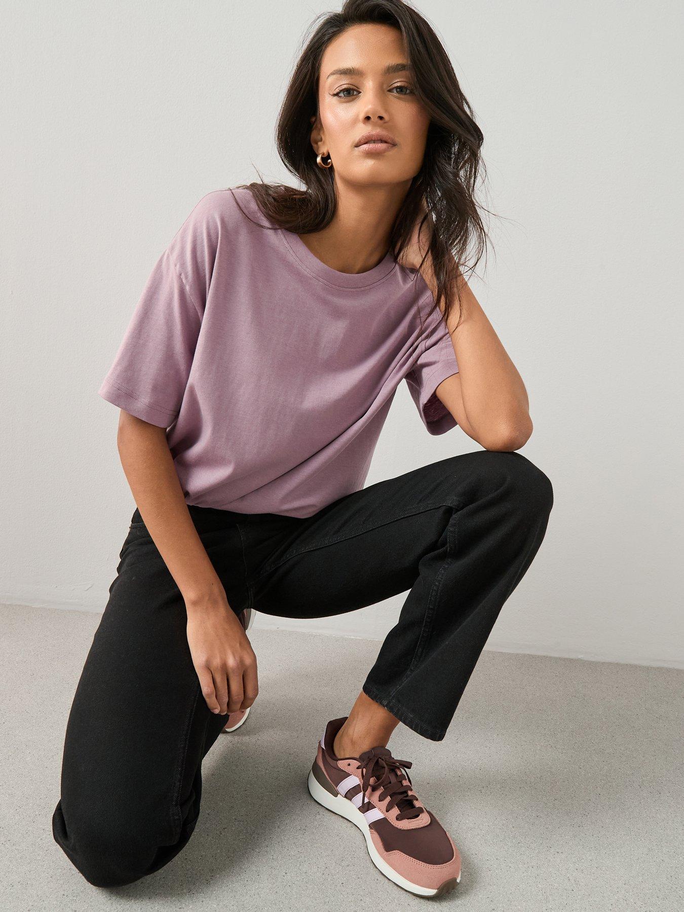 The Very Collection Crew Neck Oversized T-shirt - Purple