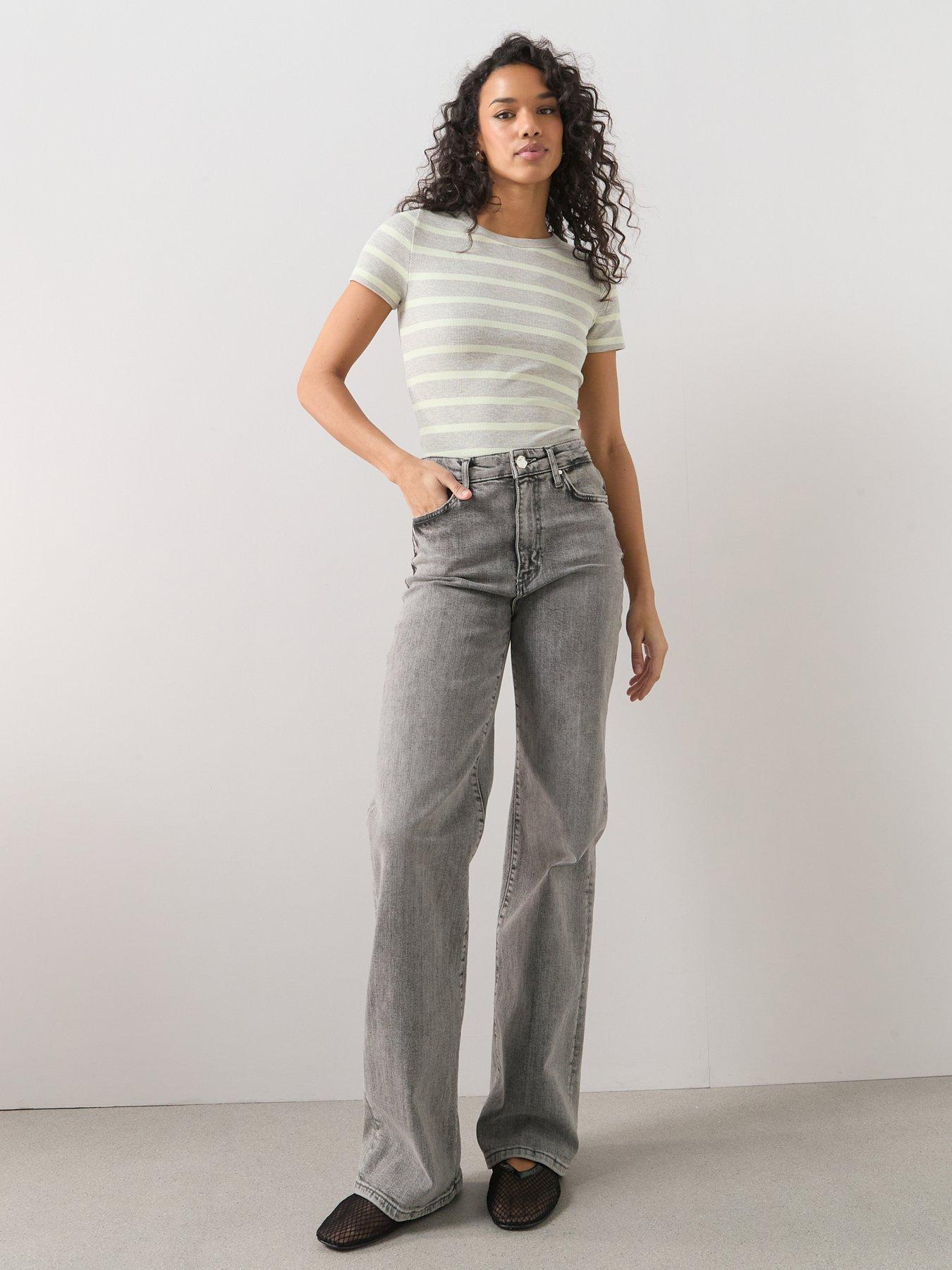 Image 6 of 6 of The Very Collection Stretch Rib T-shirt - Stripe