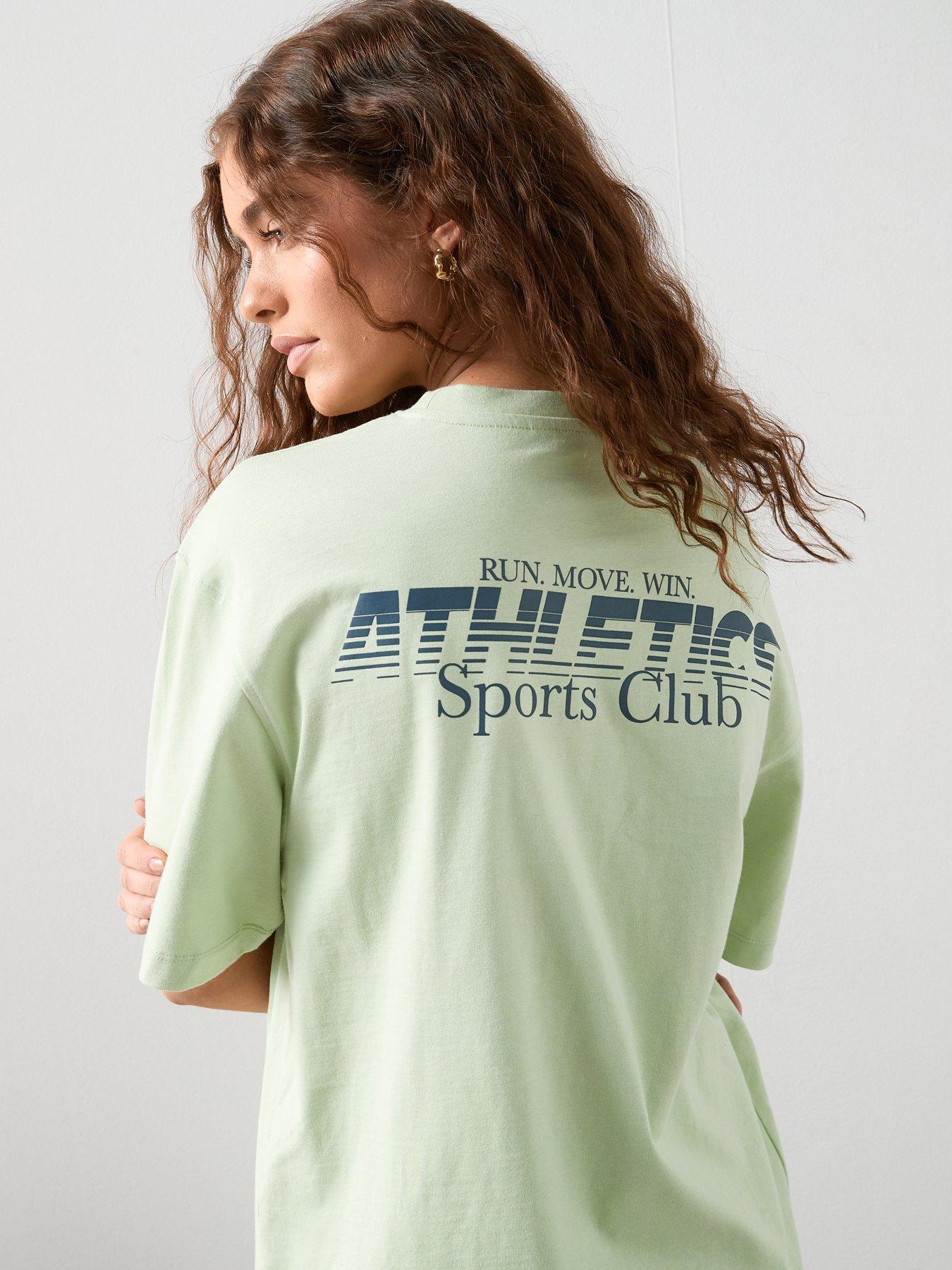Image 2 of 6 of The Very Collection Green Graphic Sports T-Shirt - Green
