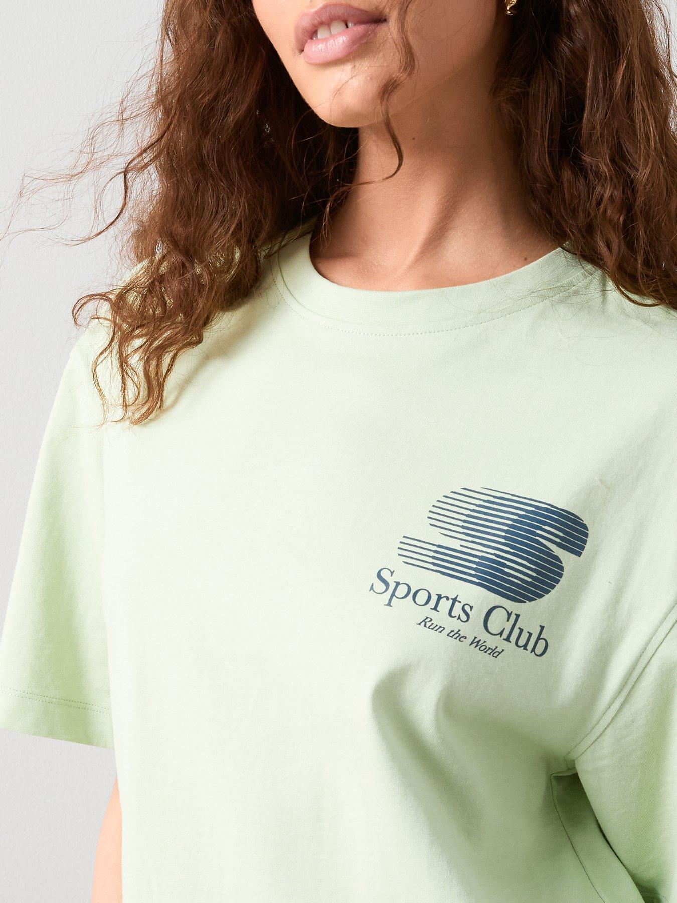 Image 5 of 6 of The Very Collection Green Graphic Sports T-Shirt - Green