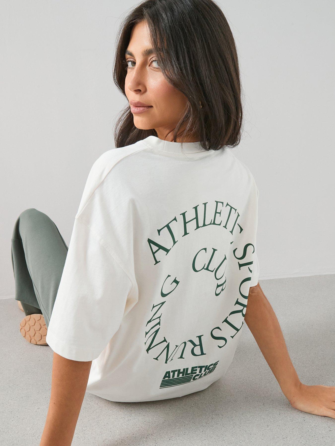 The Very Collection Graphic Sports T-Shirt - Cream