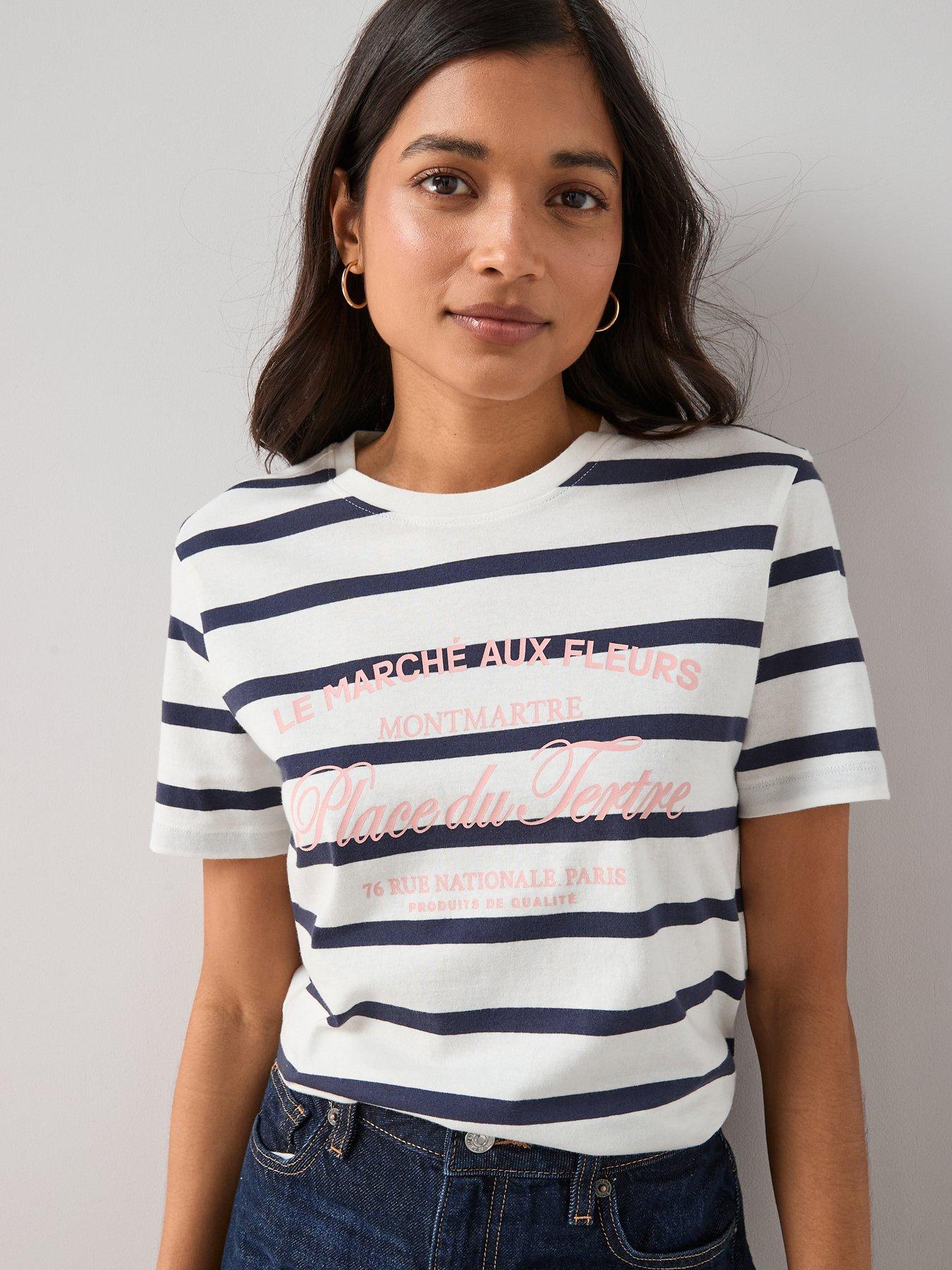 The Very Collection Stripe Graphic T-shirt