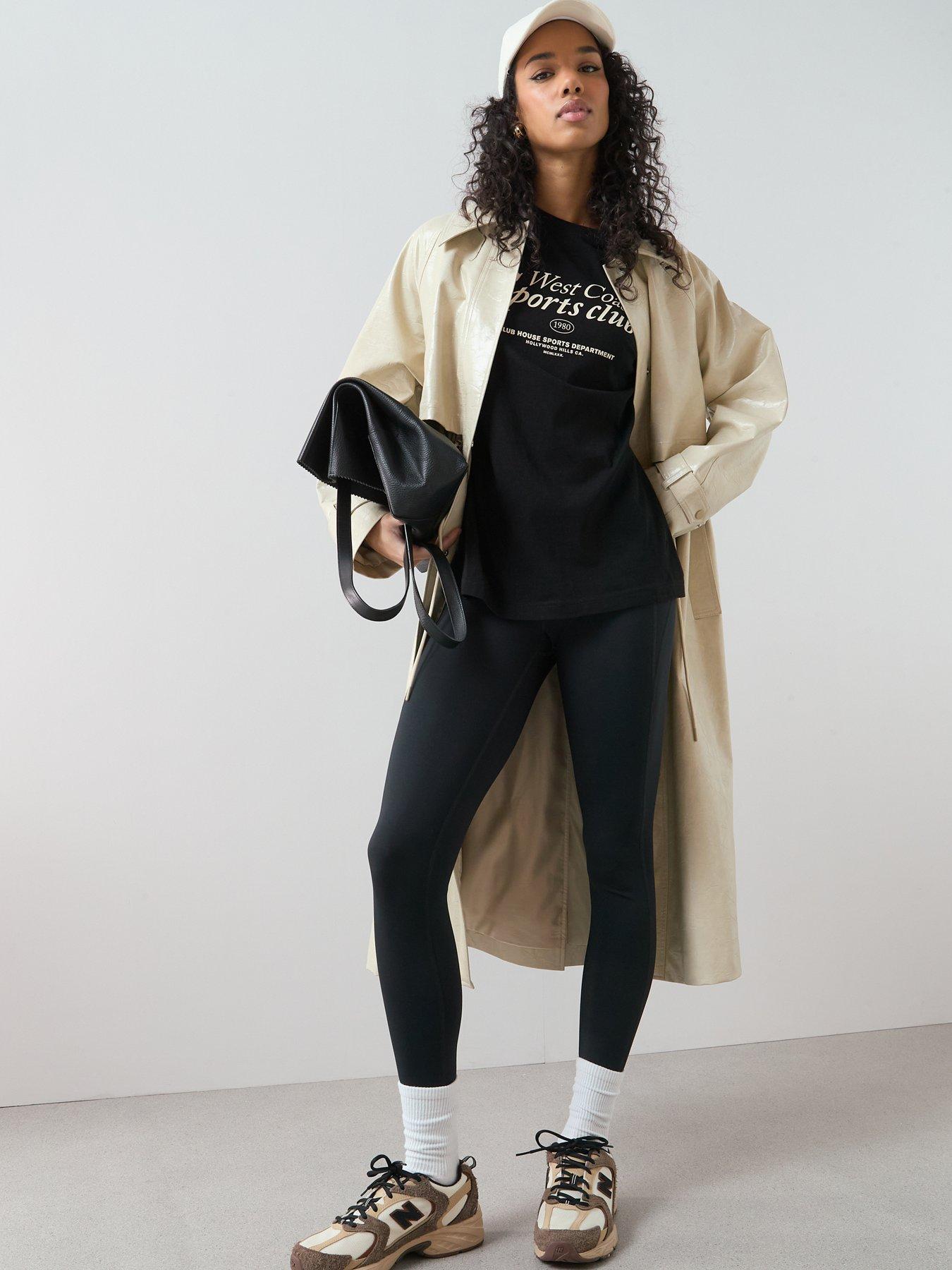 Image 3 of 6 of The Very Collection Slogan Oversized Graphic T-Shirt - Black