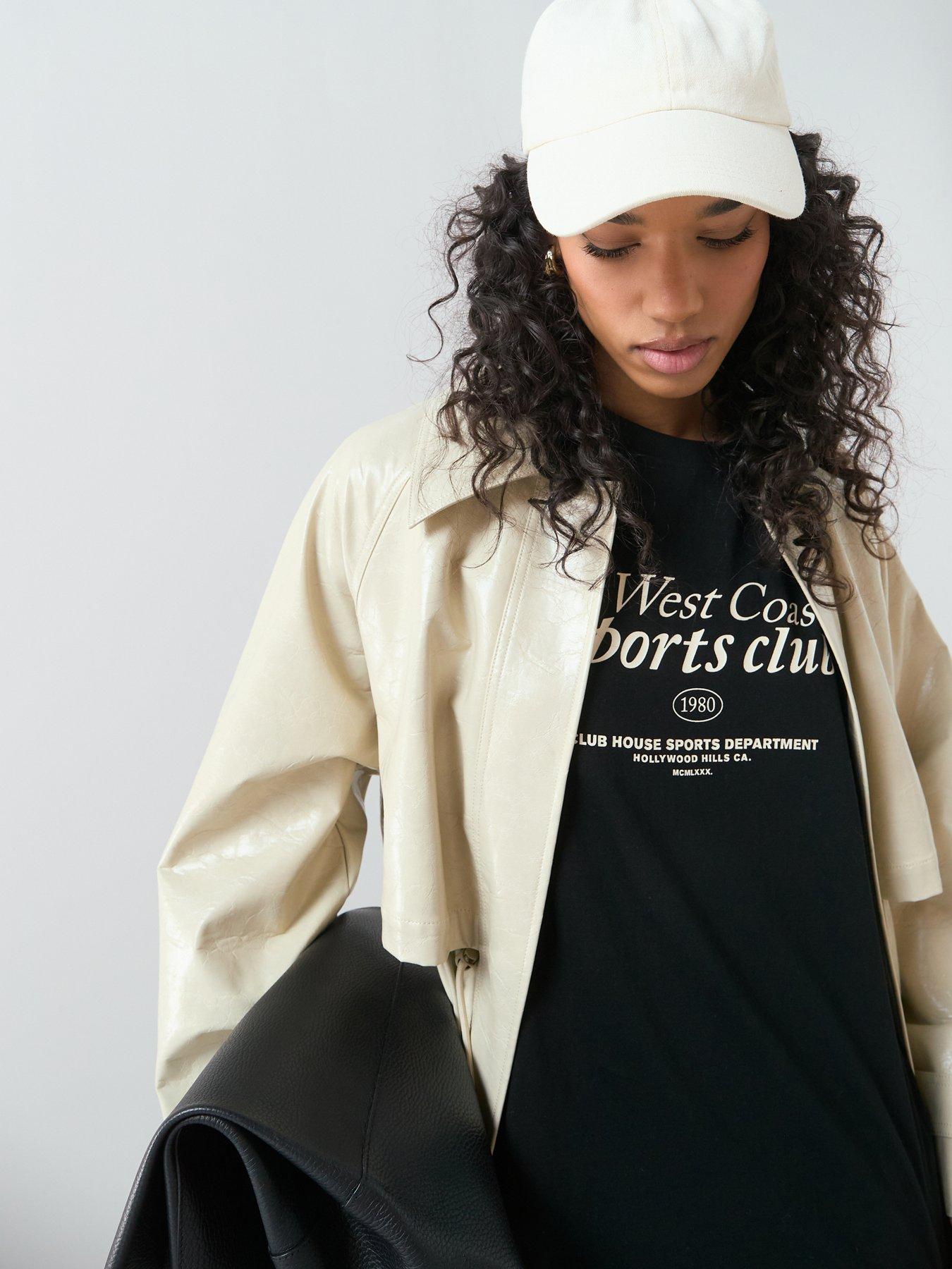 Image 5 of 6 of The Very Collection Slogan Oversized Graphic T-Shirt - Black