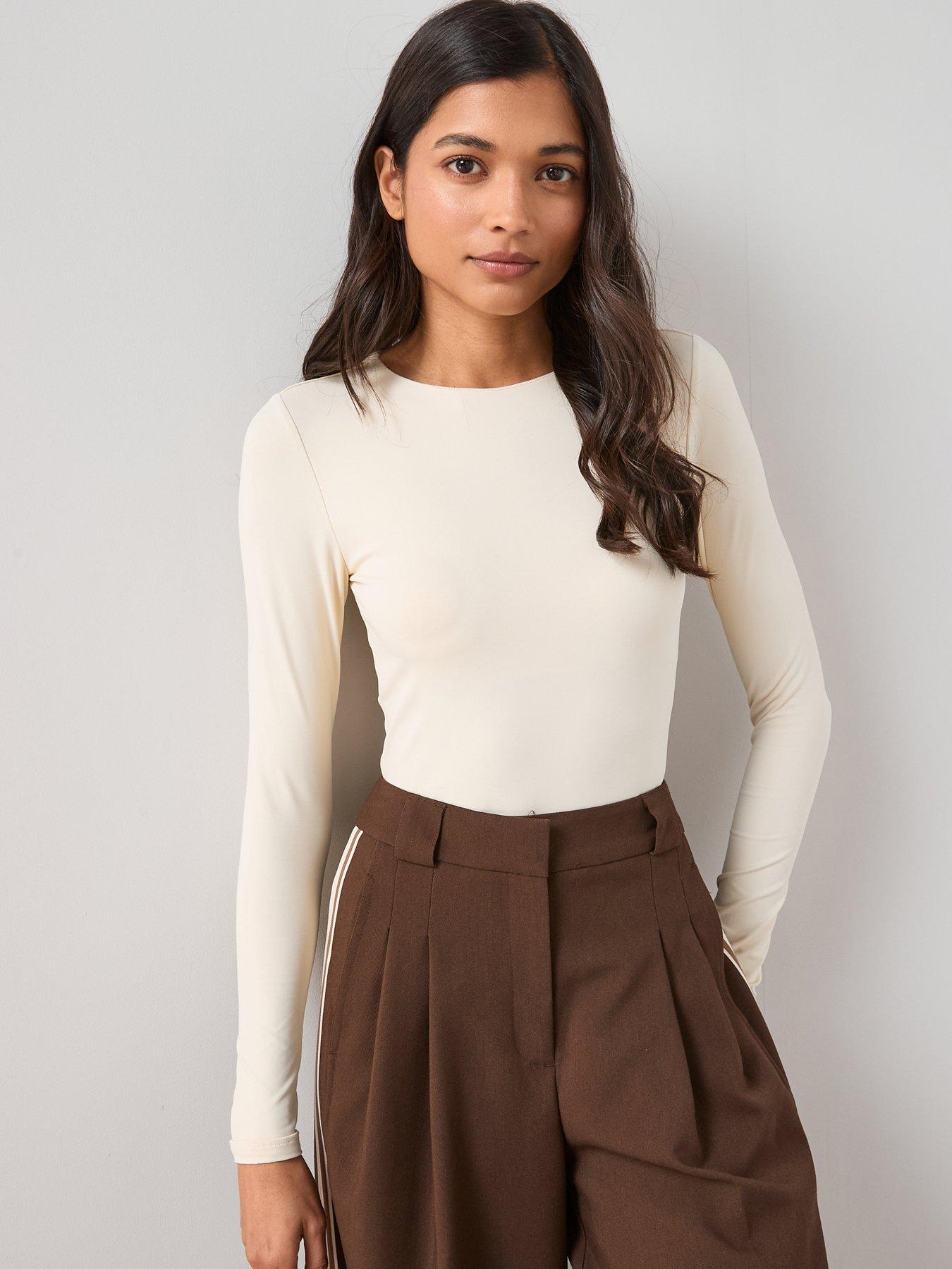 The Very Collection Soft Touch Long Sleeve Bodysuit - Cream
