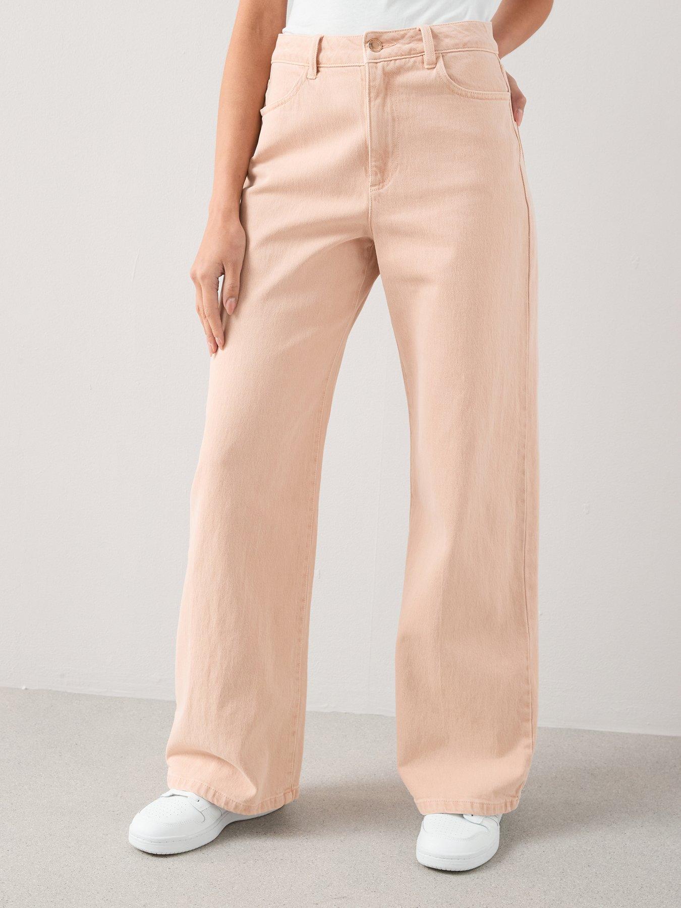 Image 3 of 7 of The Very Collection High Waist Wide Leg Jeans - Pink