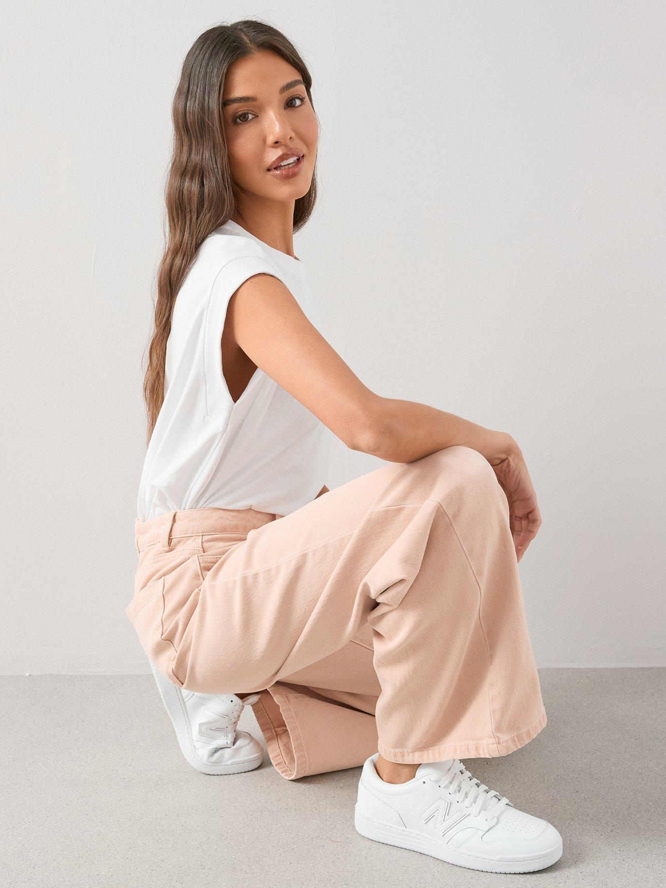 Image 4 of 7 of The Very Collection High Waist Wide Leg Jeans - Pink