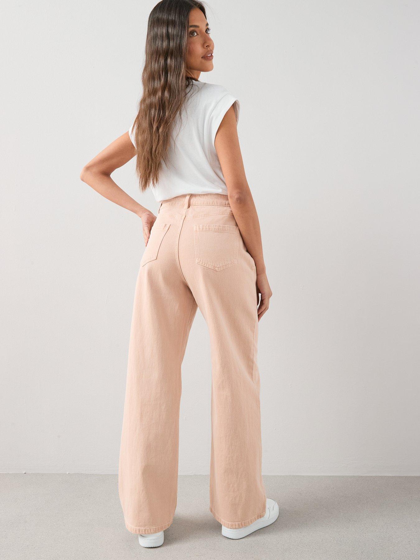 Image 5 of 7 of The Very Collection High Waist Wide Leg Jeans - Pink