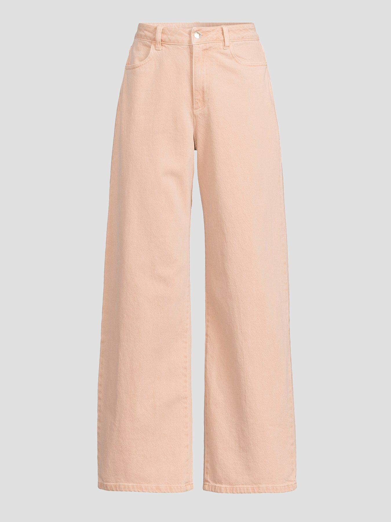 Image 7 of 7 of The Very Collection High Waist Wide Leg Jeans - Pink