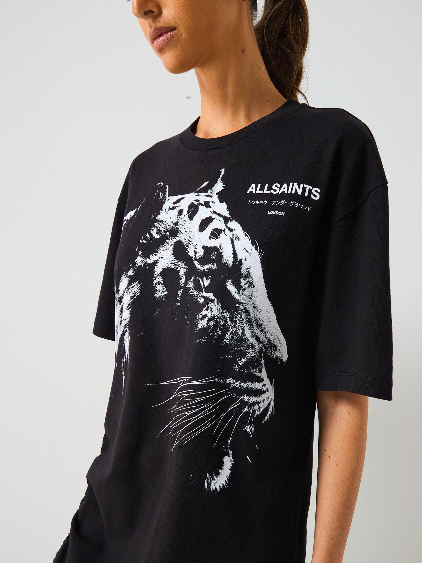 Image 4 of 6 of AllSaints Ivana Naeina Dress - Black