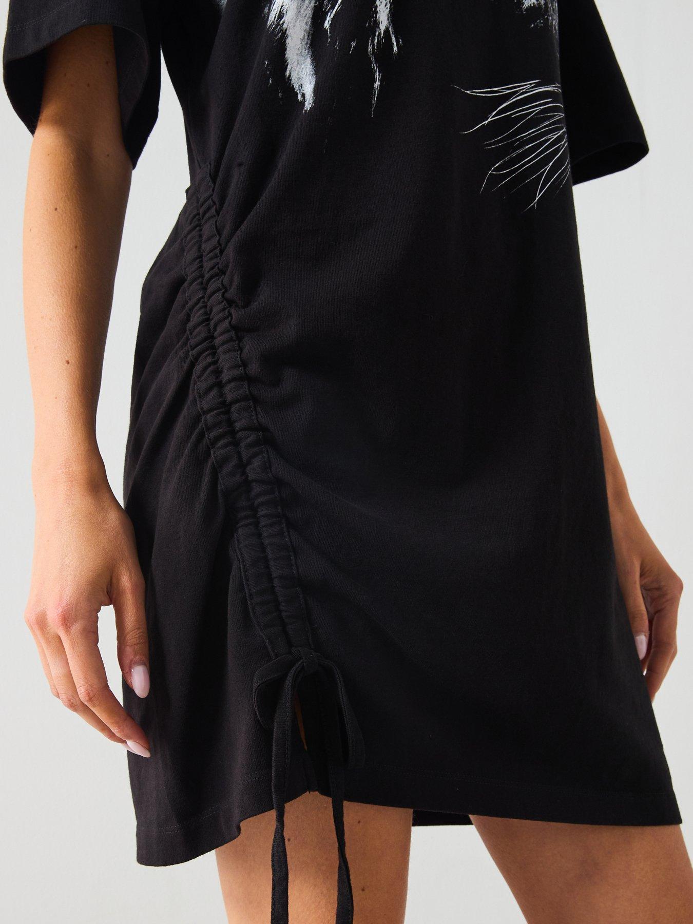 Image 5 of 6 of AllSaints Ivana Naeina Dress - Black