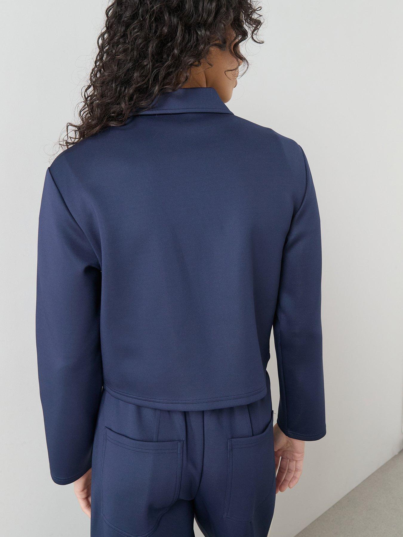 Image 2 of 6 of The Very Collection Zip Through Side Stripe Jacket Co-ord