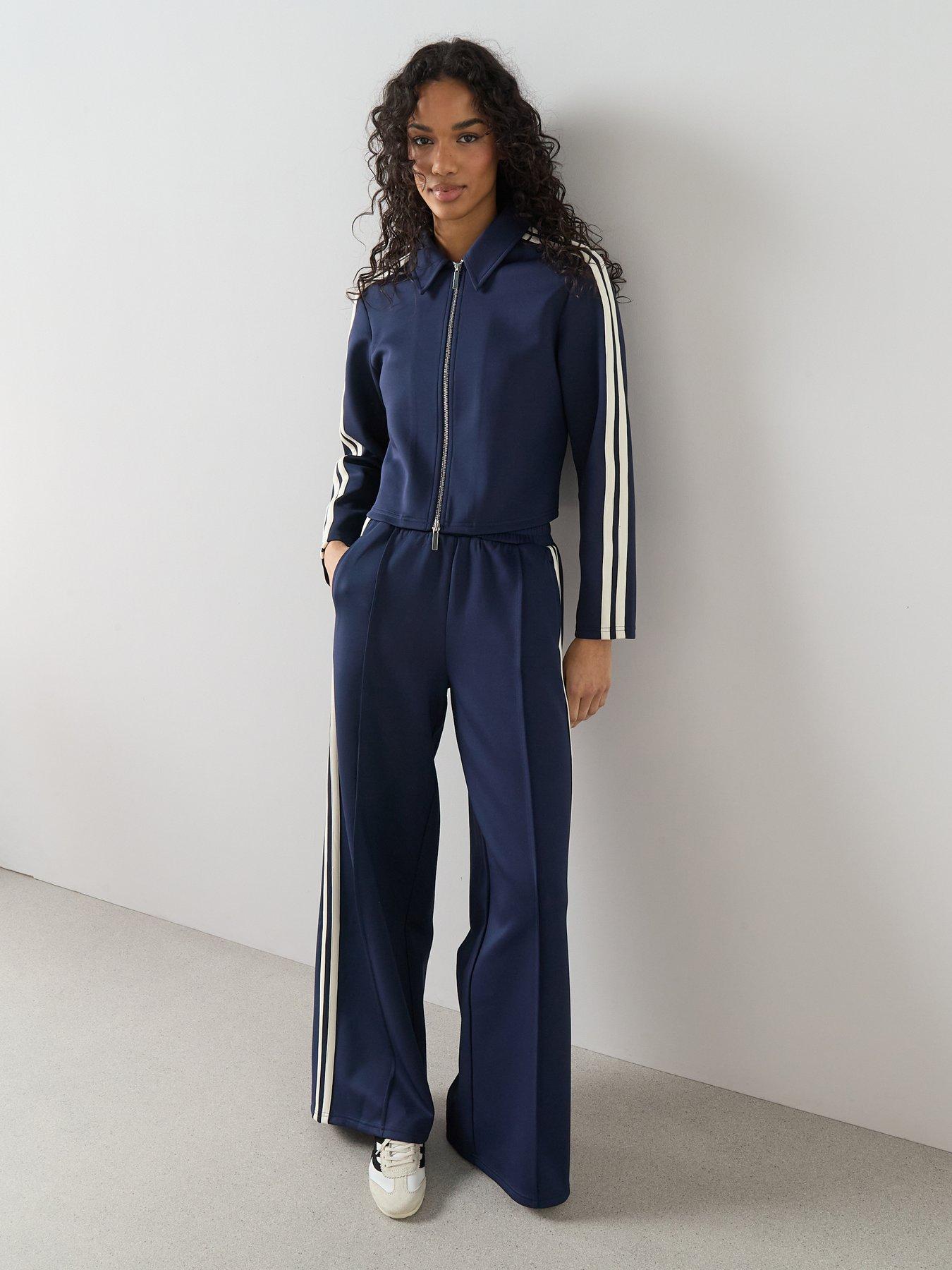 Image 5 of 6 of The Very Collection Zip Through Side Stripe Jacket Co-ord