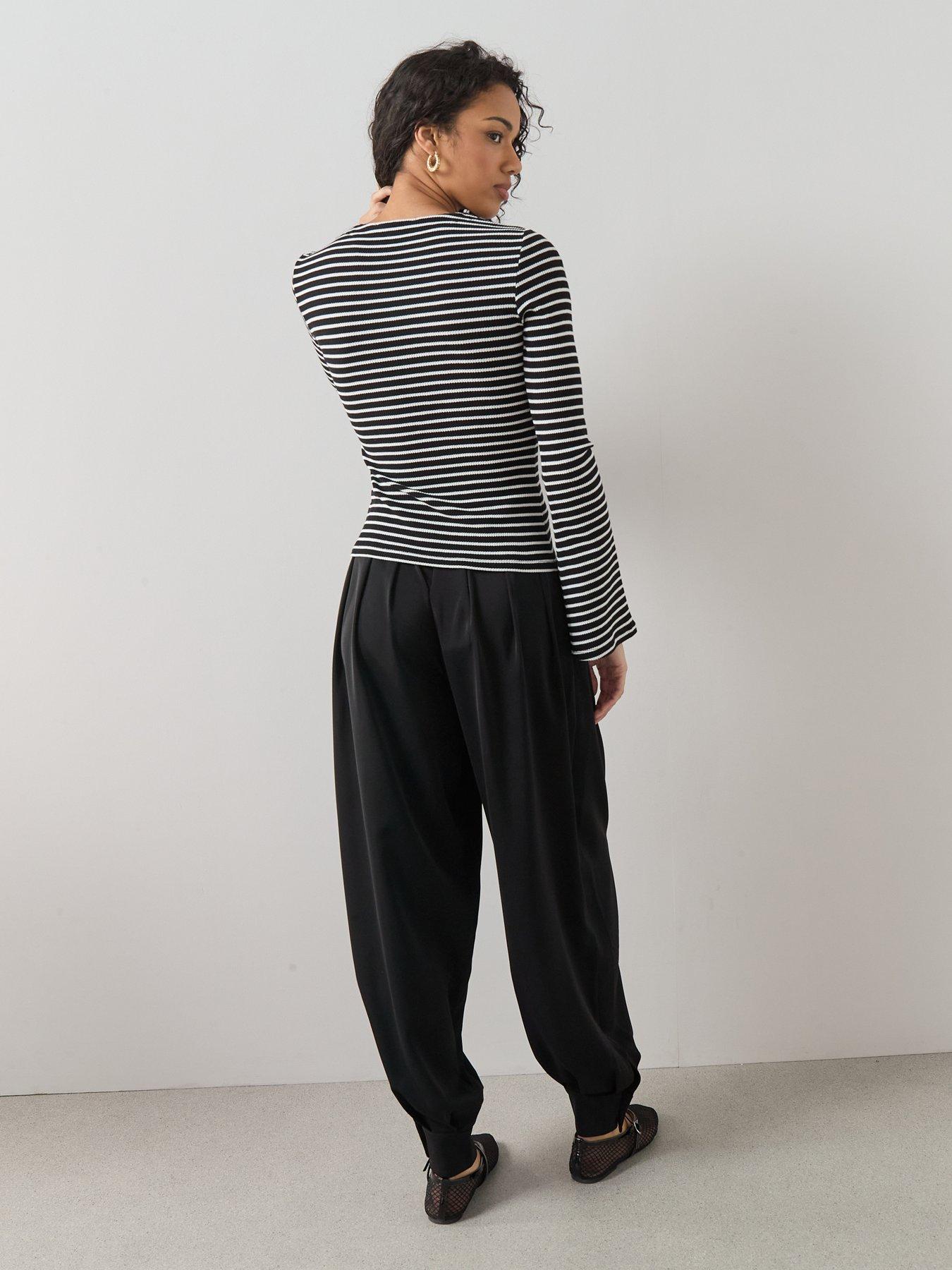 Image 5 of 6 of The Very Collection Tie Up Stripe Long Sleeve Top - Multi