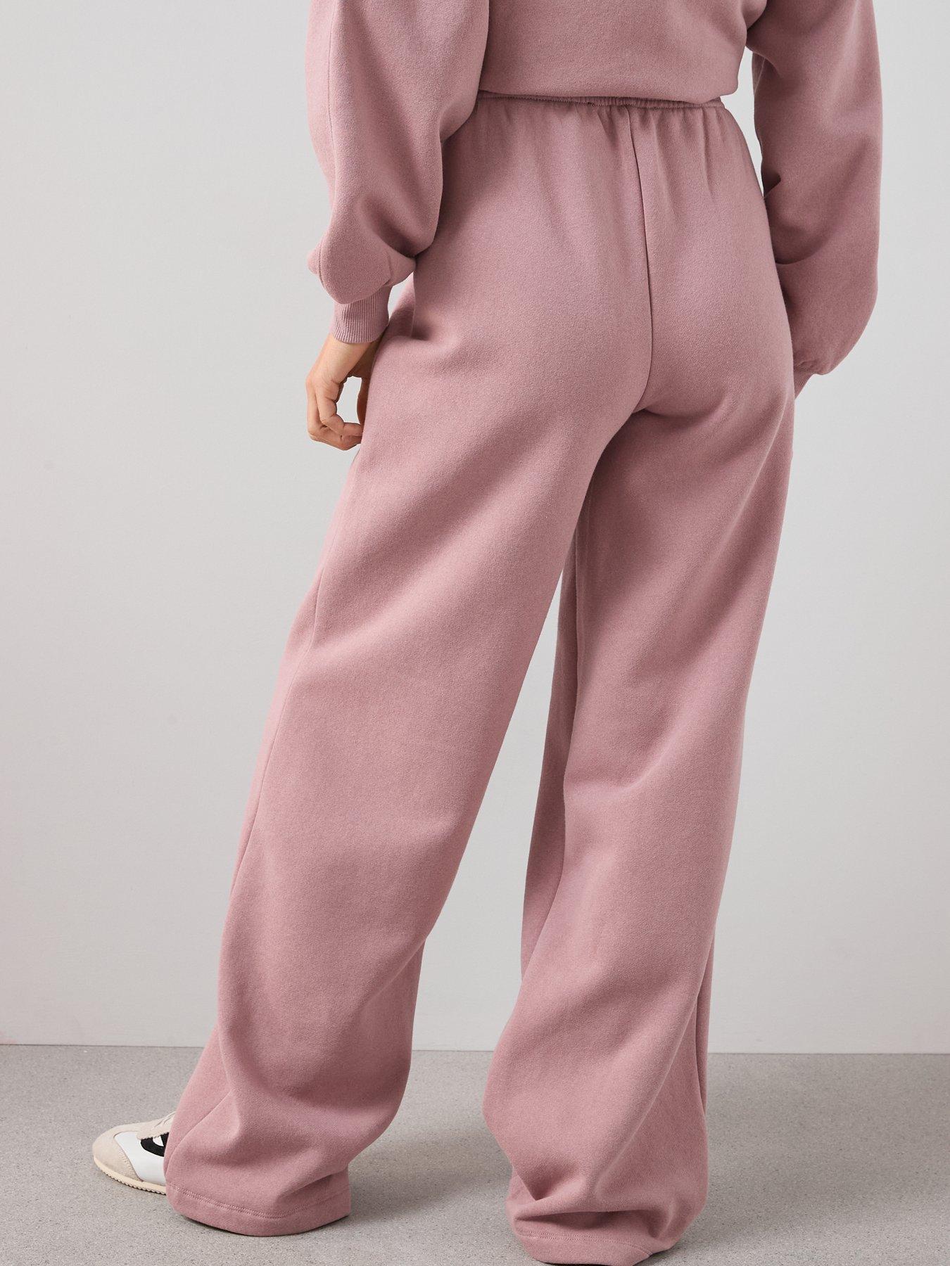 Image 2 of 7 of The Very Collection Wide Leg Joggers Co-Ord - Pink