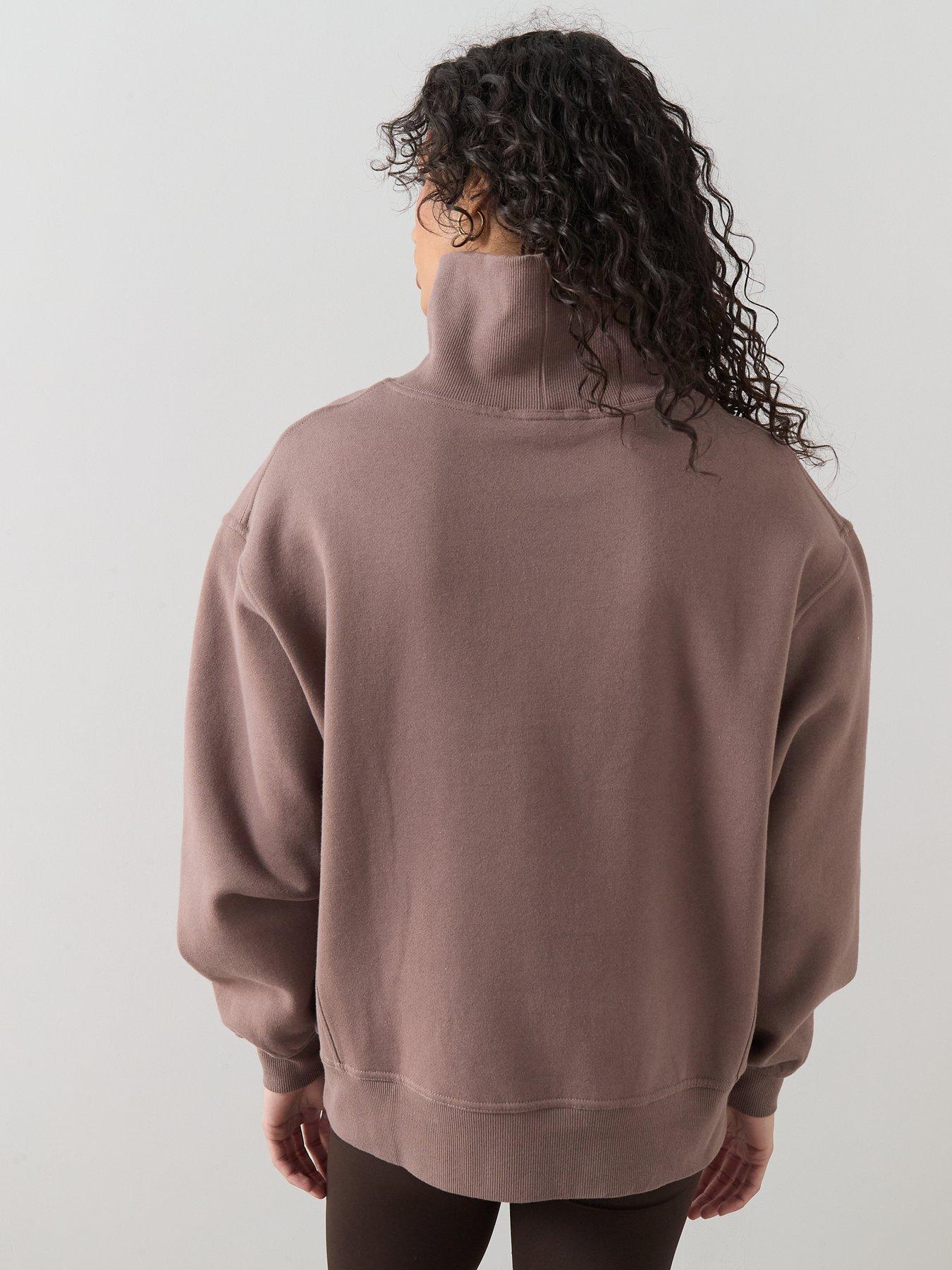 Image 2 of 6 of The Very Collection Funnel Neck Sweatshirt - Brown
