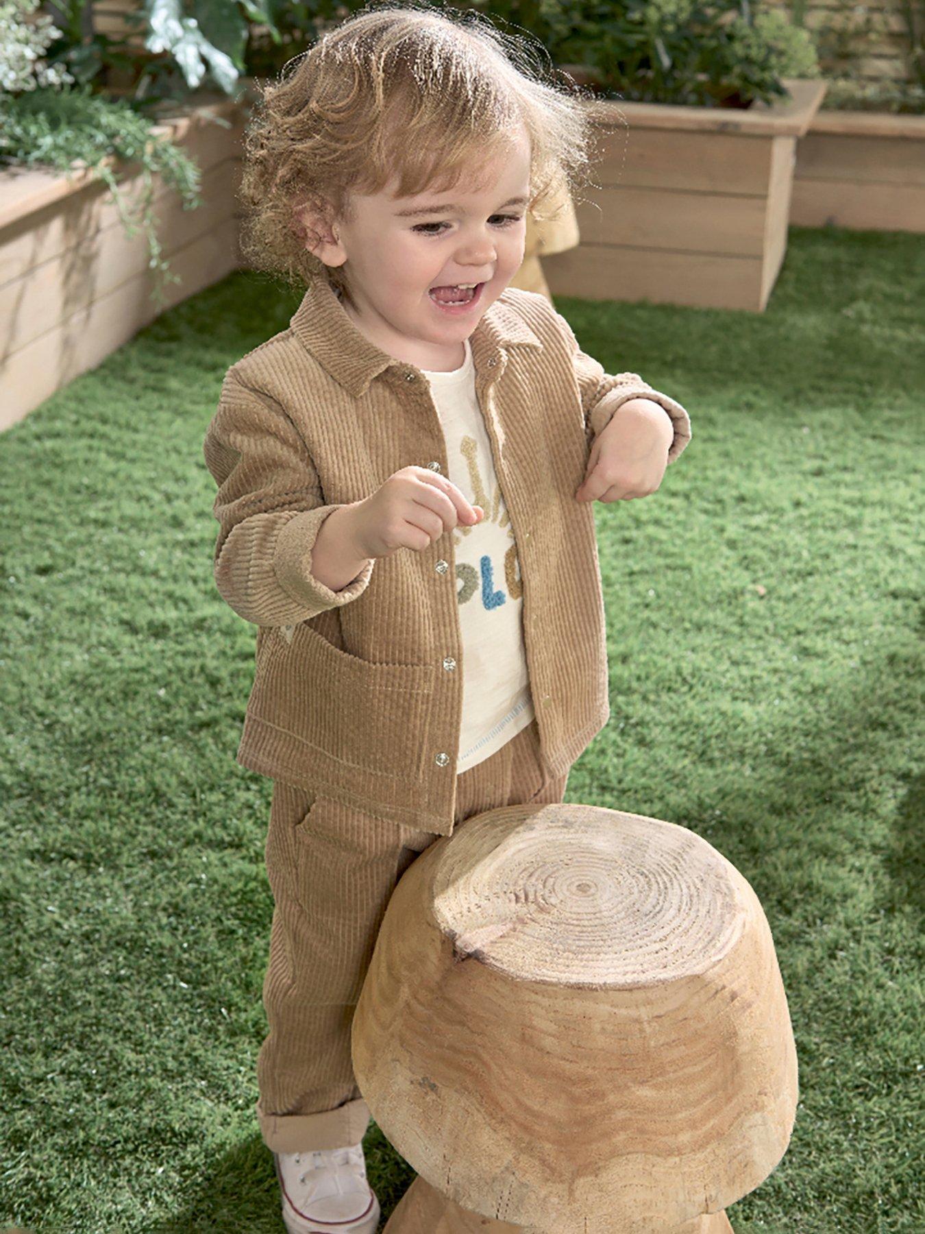 undefined Baby Boys Cord Shacket - Beige