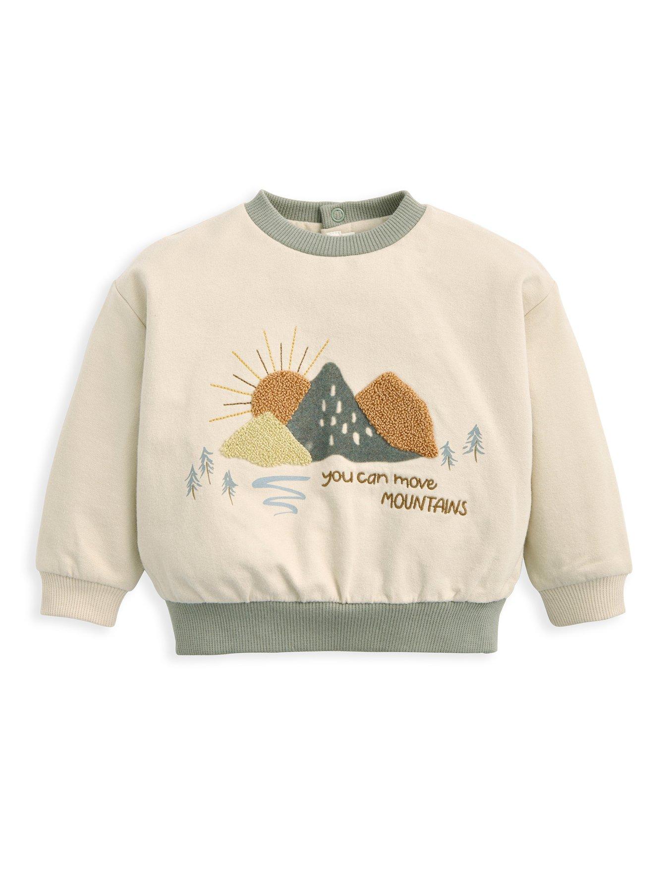 Mamas & Papas Baby Boys Mountain Boucle Sweatshirt - Cream
