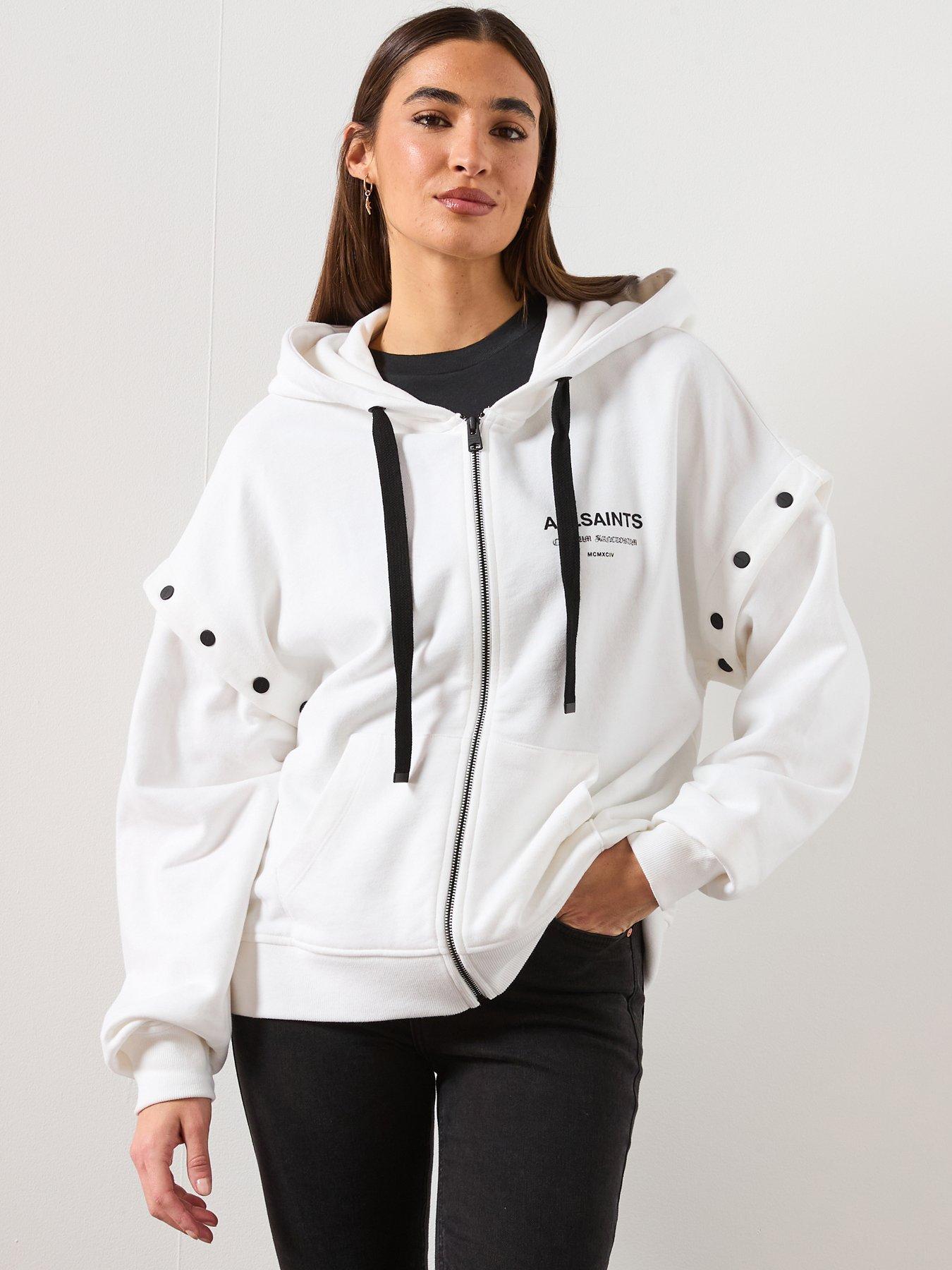 Image 1 of 6 of AllSaints Omnium Amphia Hoodie - White