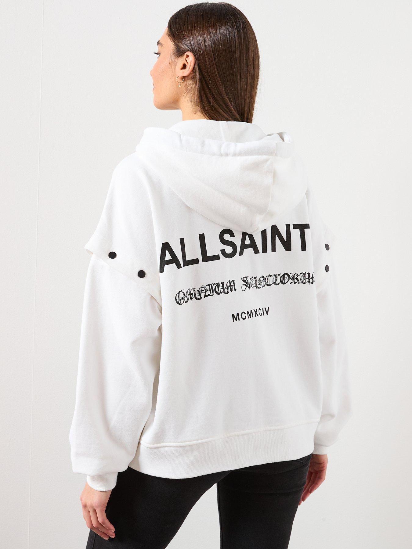 Image 2 of 6 of AllSaints Omnium Amphia Hoodie - White