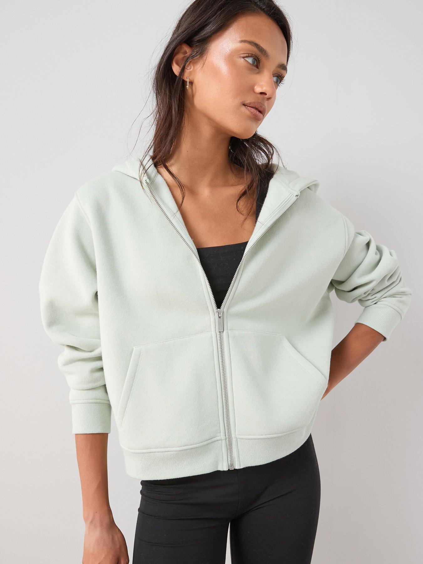 Image 6 of 7 of The Very Collection Zip Up Hoodie - Sage