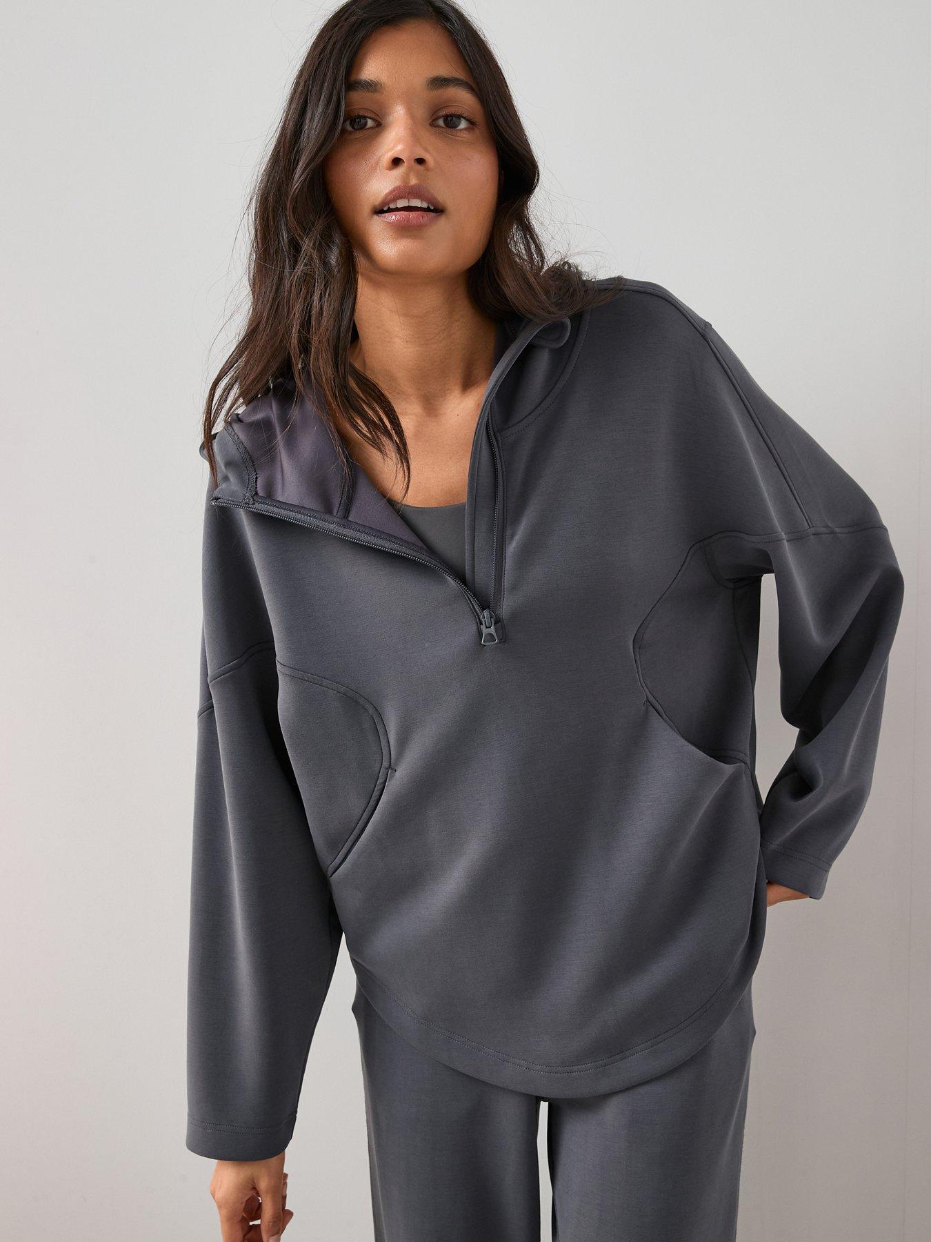 Image 1 of 6 of The Very Collection Relaxed Fit Athleisure Jacket - Grey