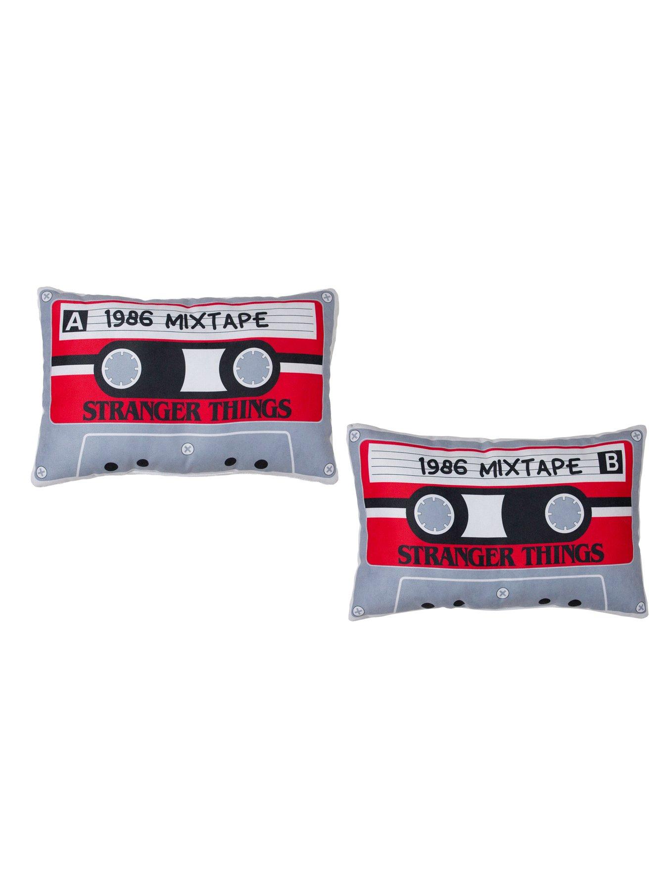 undefined Stranger Things Flames Mixtape Shaped Cushion