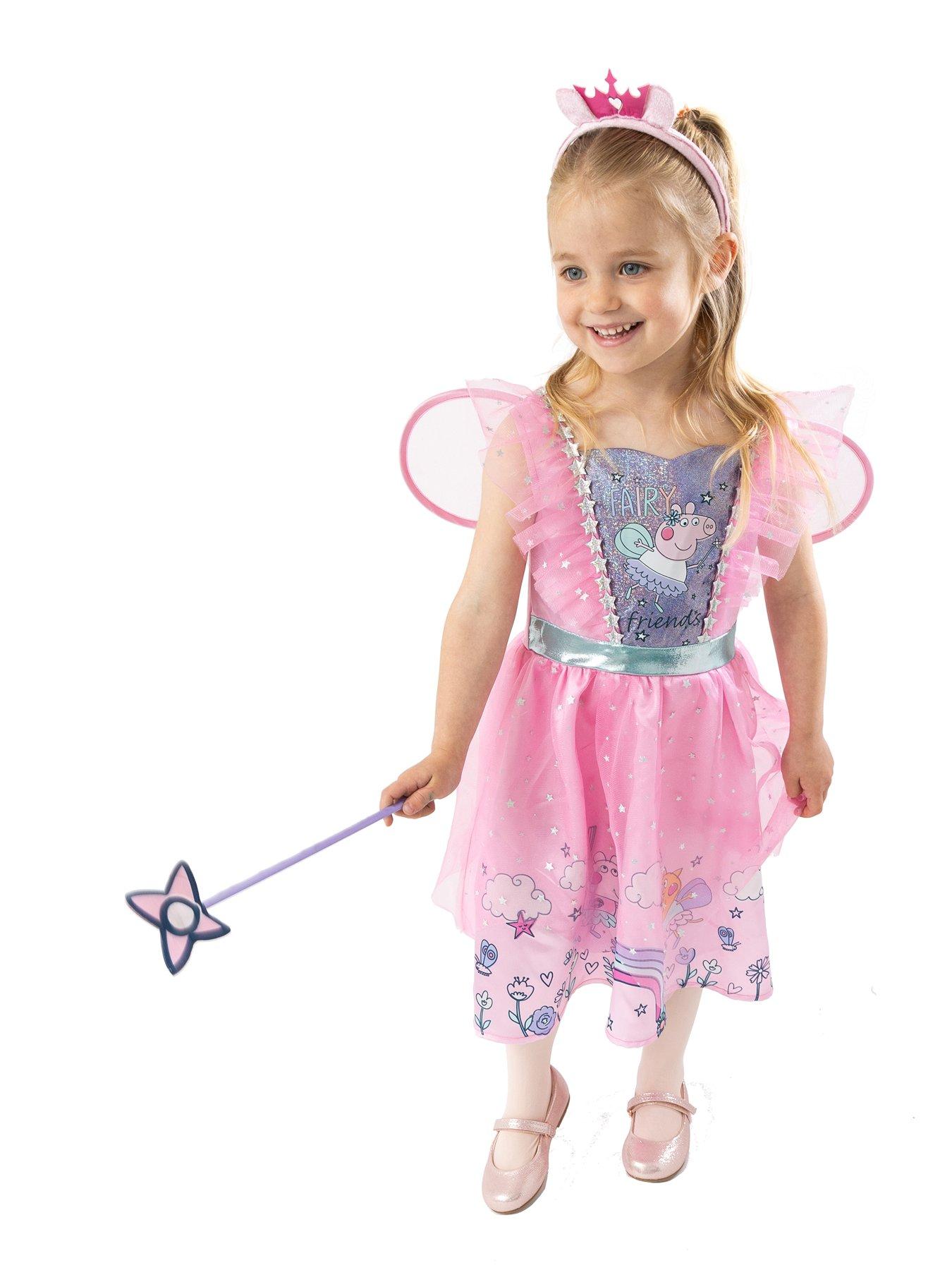 Image 1 of 3 of Peppa Pig Fairy Costume with Wings &amp; Tiara