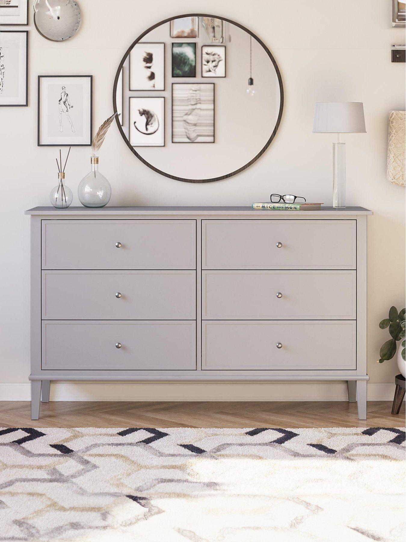 undefined Franklin 6 Drawer Dresser Grey