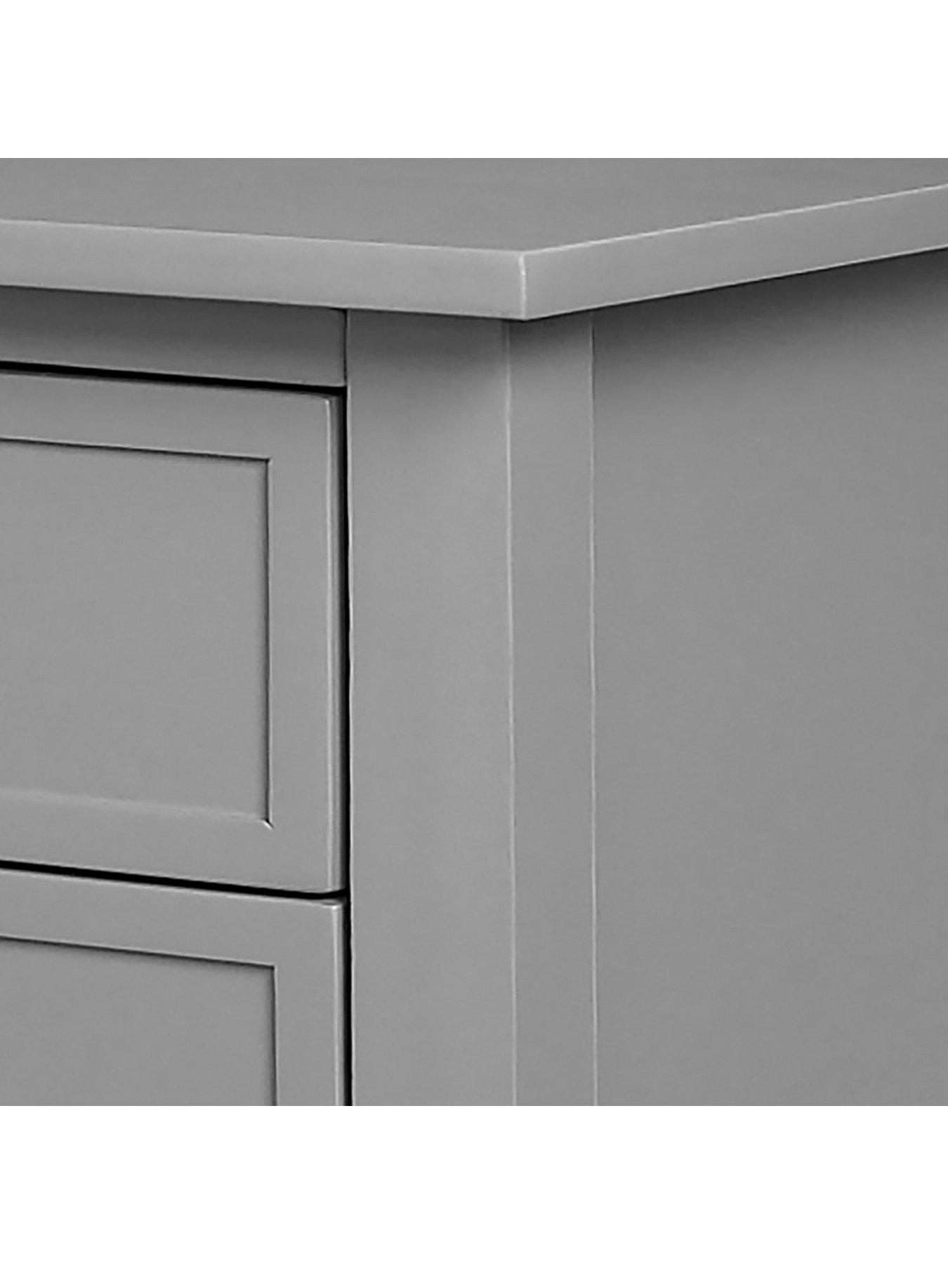 Image 6 of 6 of Dorel Home Franklin Accent Table With 2 Drawers Grey