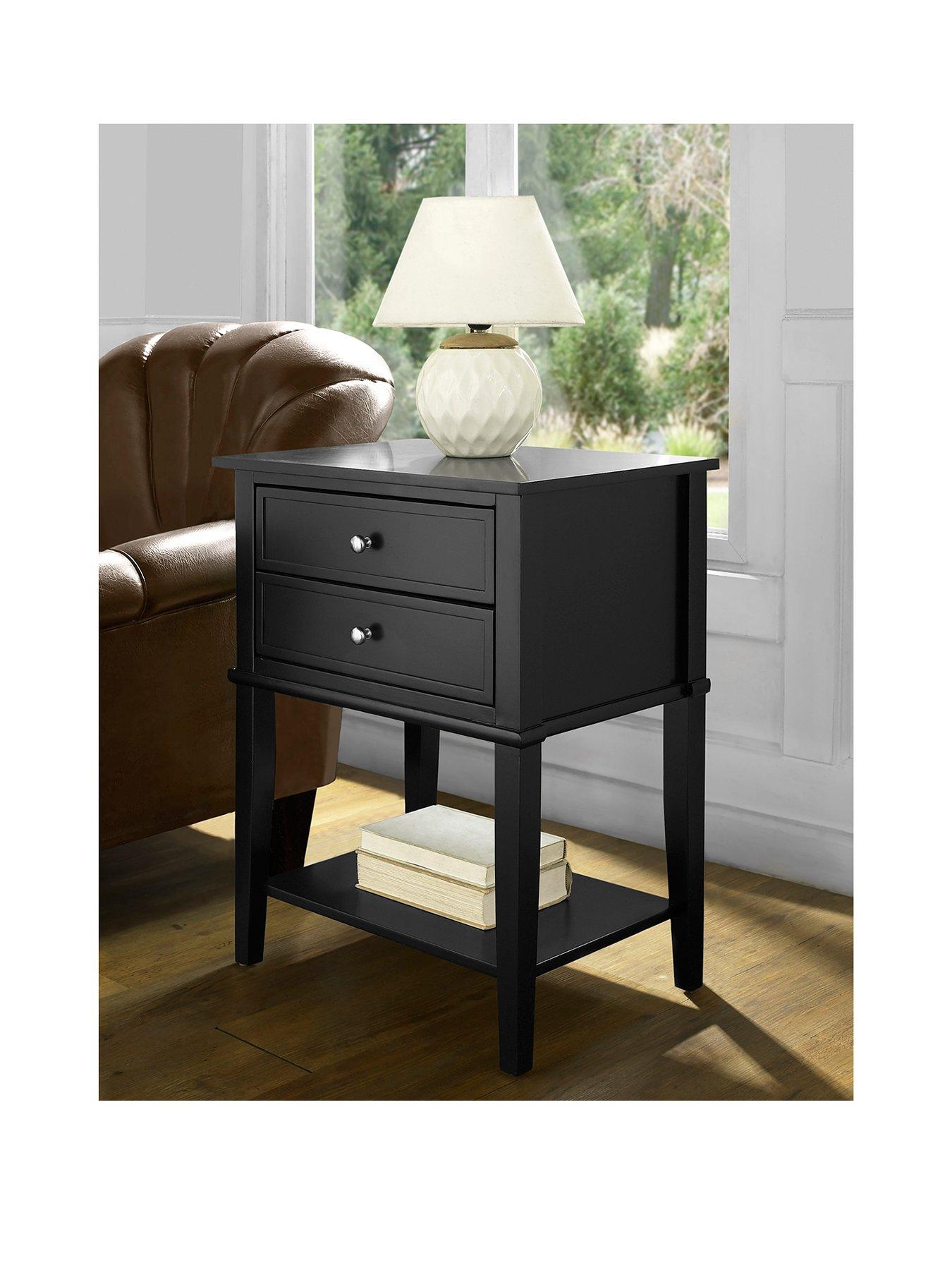Dorel Home Franklin Accent Table With 2 Drawers Black | Very