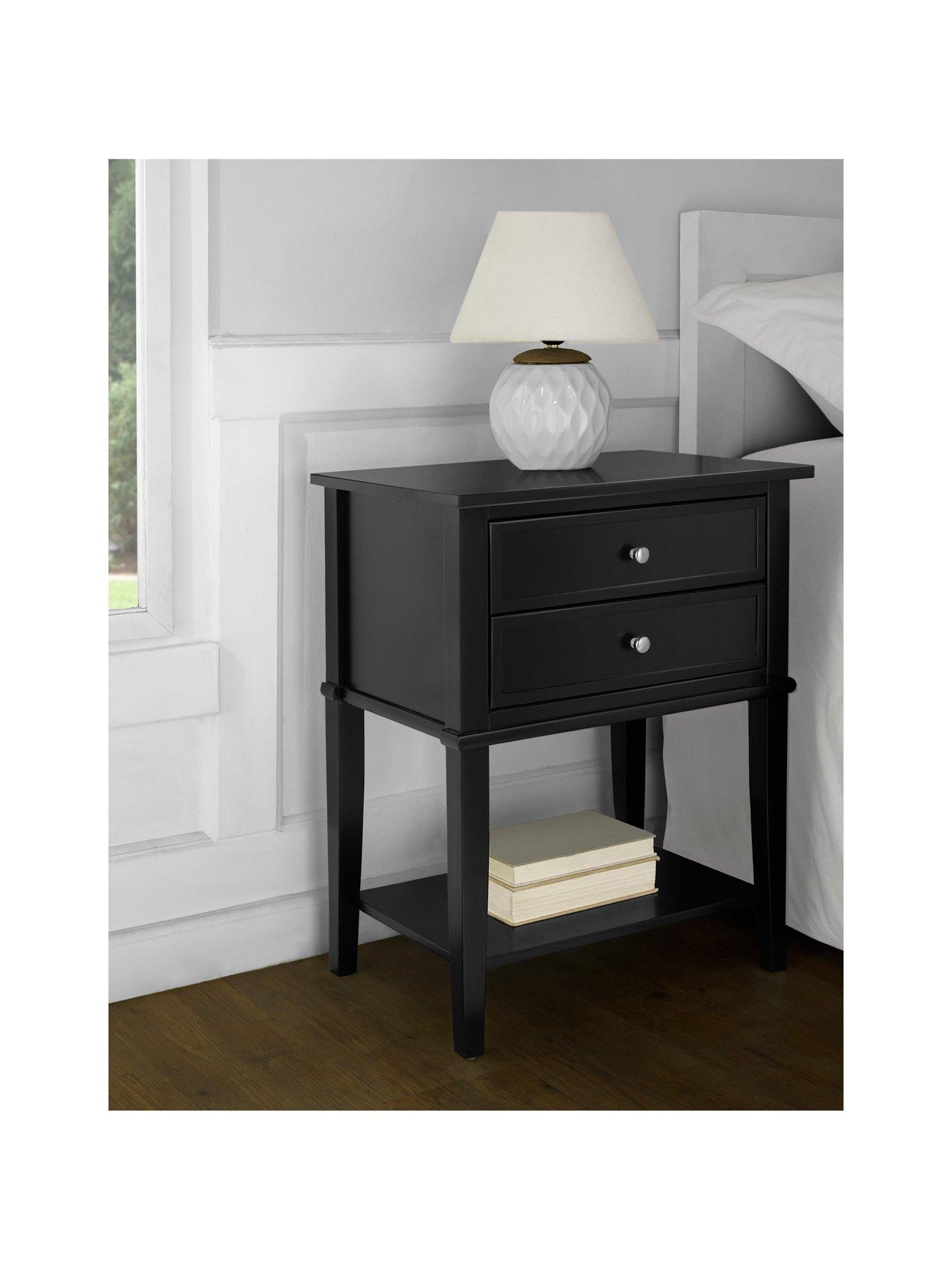 Dorel Home Franklin Accent Table With 2 Drawers Black | Very