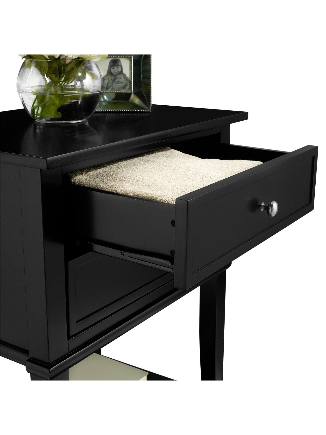 Dorel Home Franklin Accent Table With 2 Drawers Black | Very