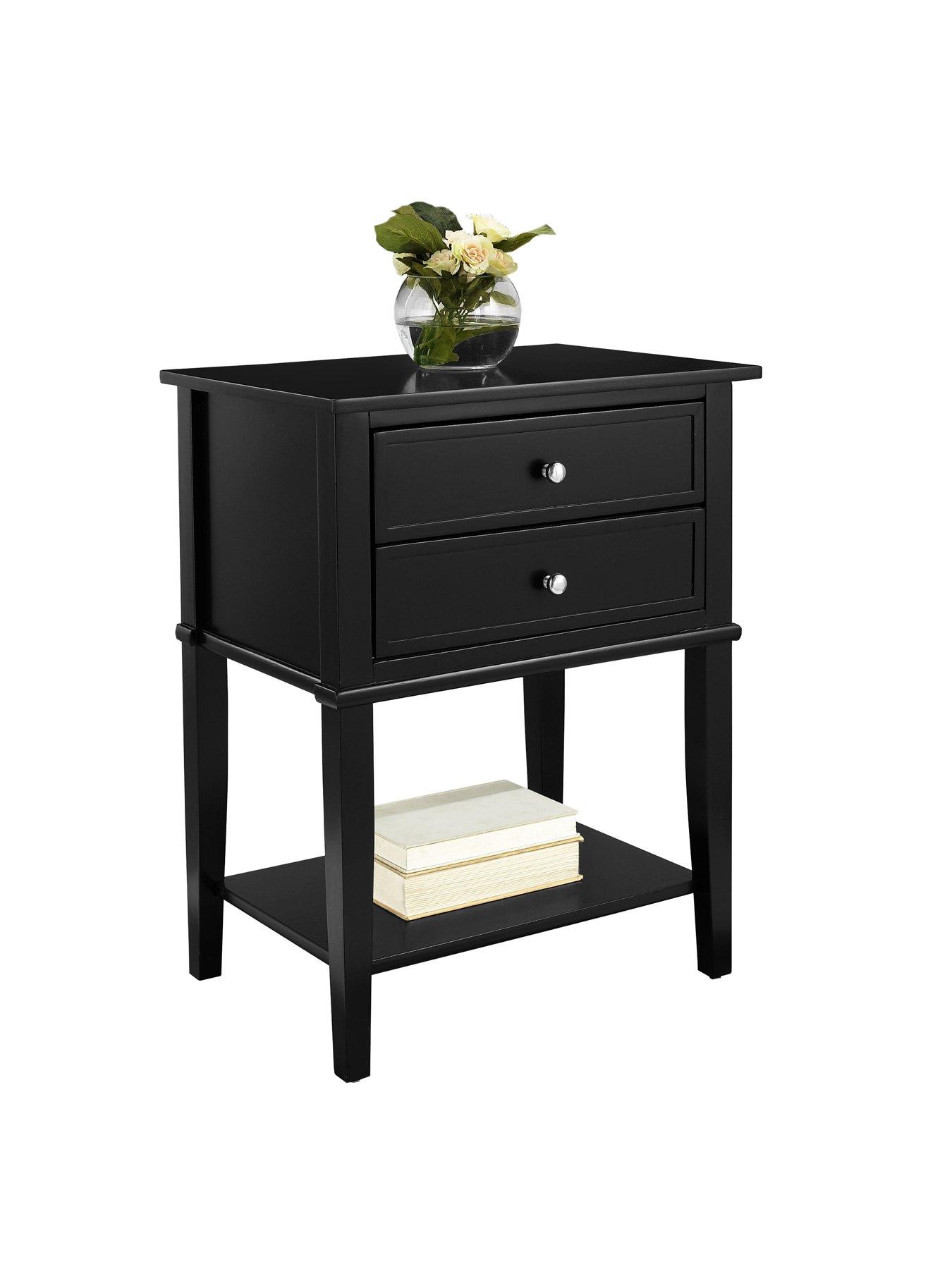 Dorel Home Franklin Accent Table With 2 Drawers Black | Very