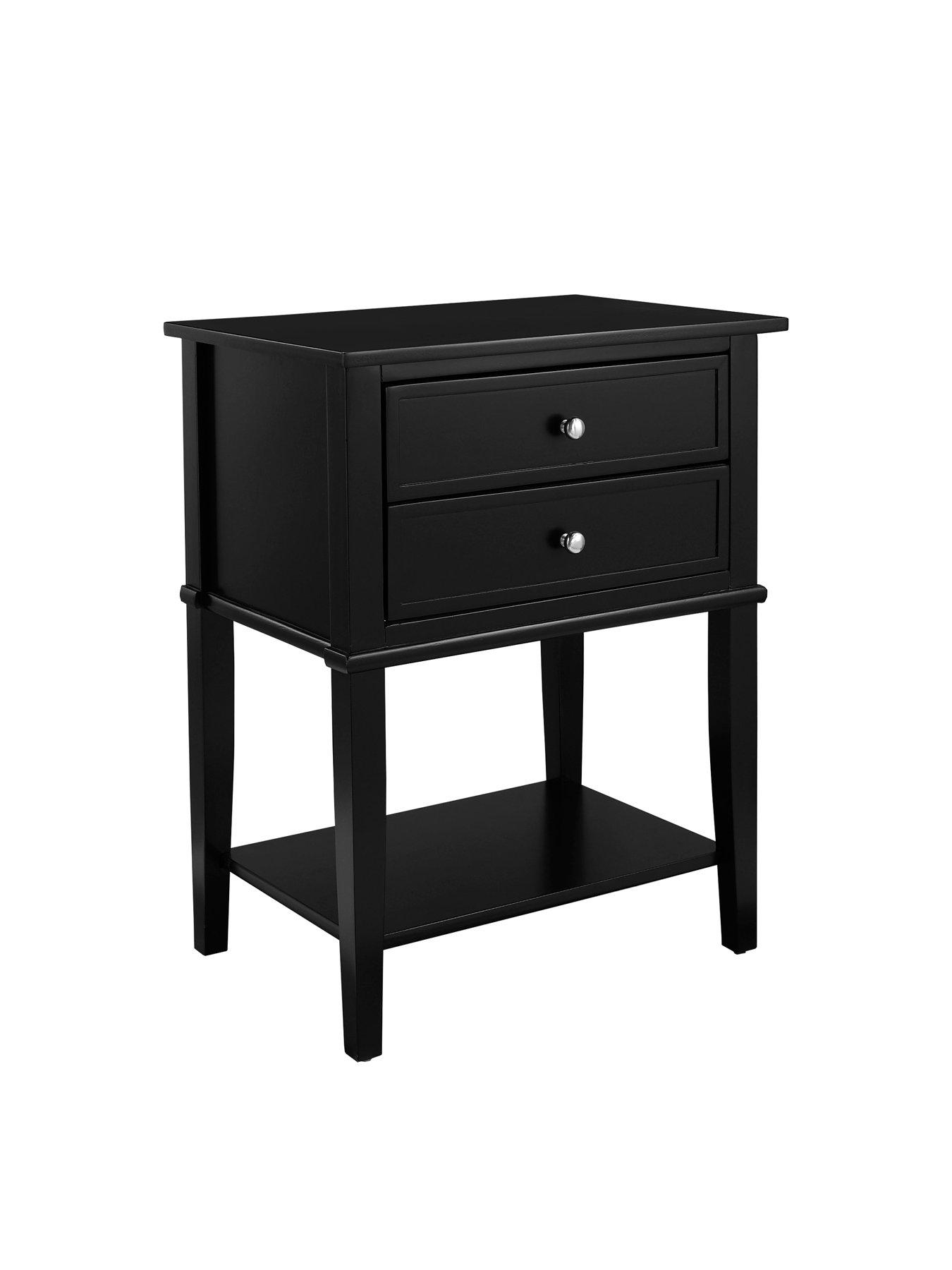Dorel Home Franklin Accent Table With 2 Drawers Black | Very