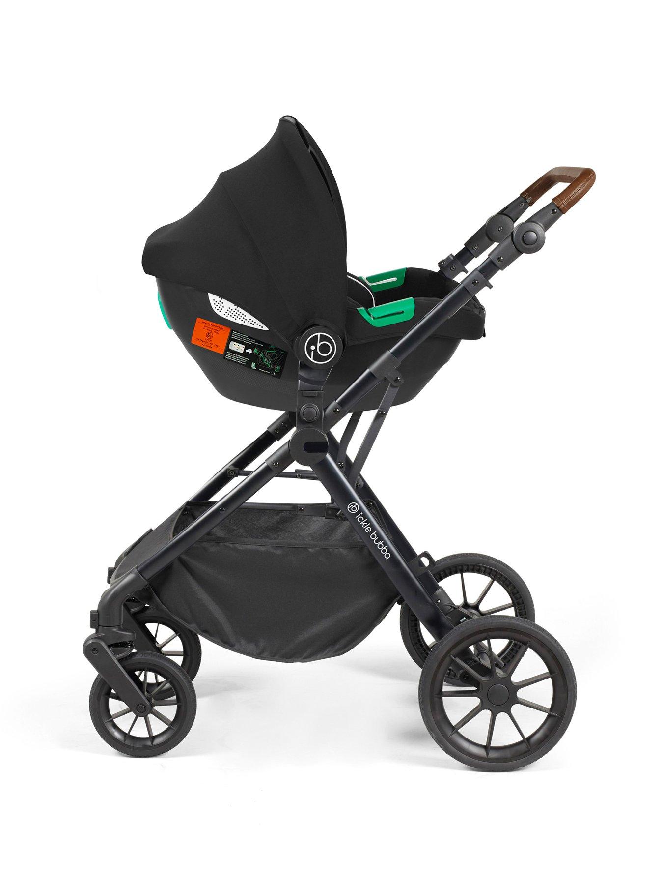 Image 5 of 6 of Ickle Bubba Cosmo All-in-One i-Size Travel System with Cirrus Car Seat &amp; ISOFIX Base - Black / Graphite / Tan