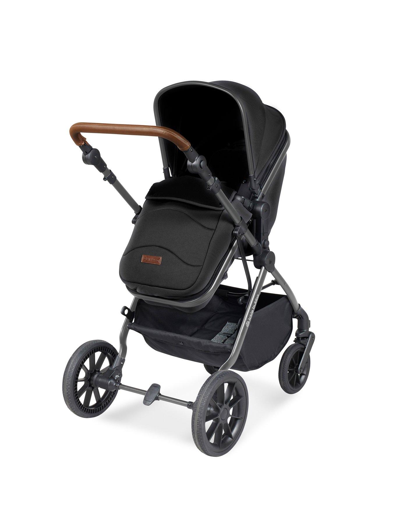 Image 2 of 6 of Ickle Bubba Cosmo All-in-One i-Size Travel System with Cirrus Car Seat &amp; ISOFIX Base - Gunmetal / Black / Tan