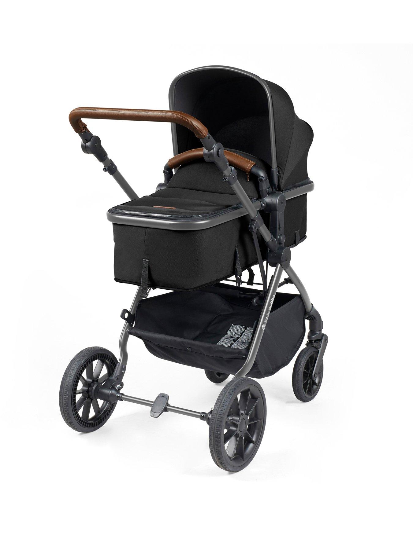 Image 3 of 6 of Ickle Bubba Cosmo All-in-One i-Size Travel System with Cirrus Car Seat &amp; ISOFIX Base - Gunmetal / Black / Tan