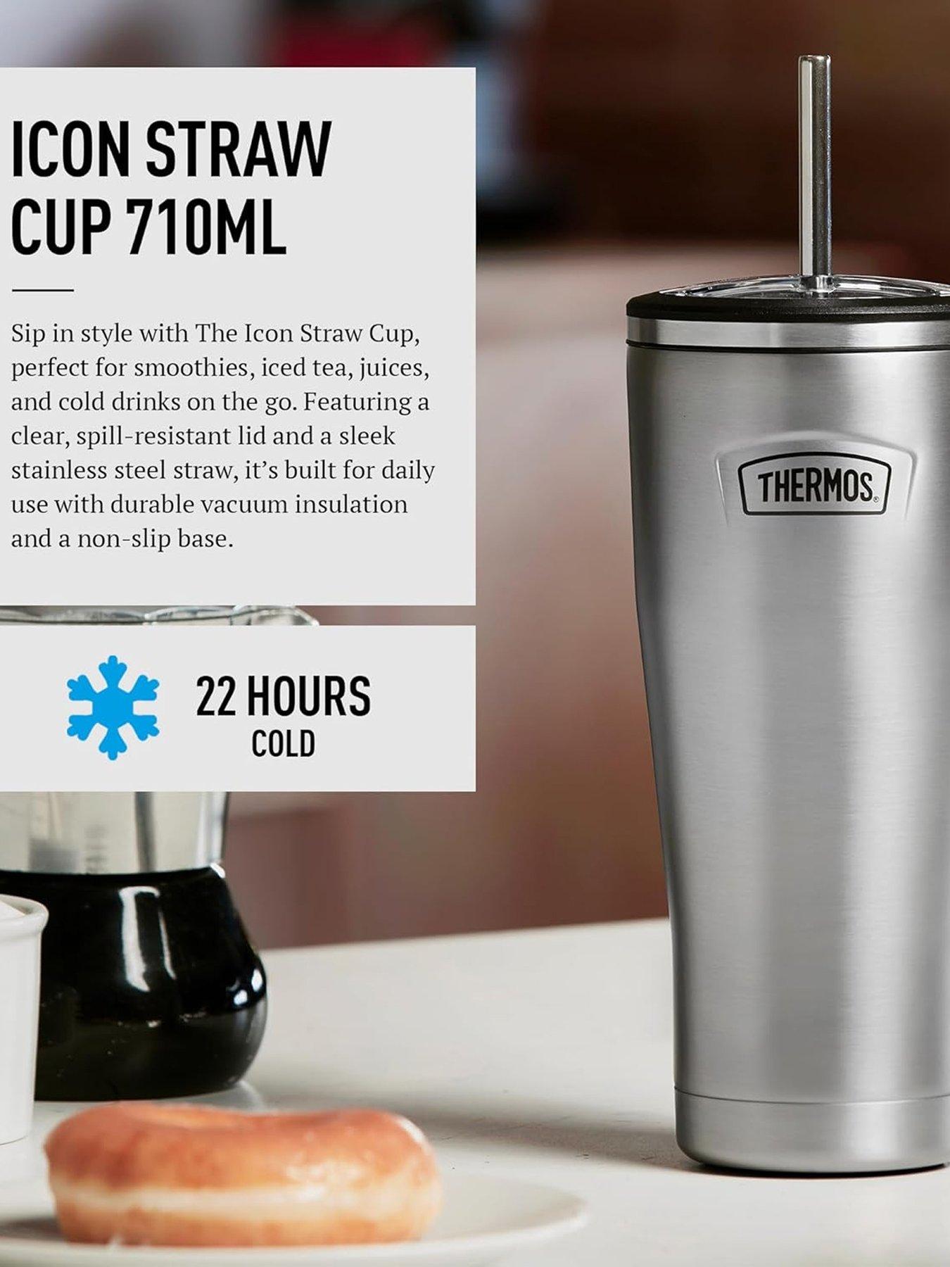 Image 3 of 5 of Thermos Icon Series Cold Cup Stainless Steel Straw 710ml