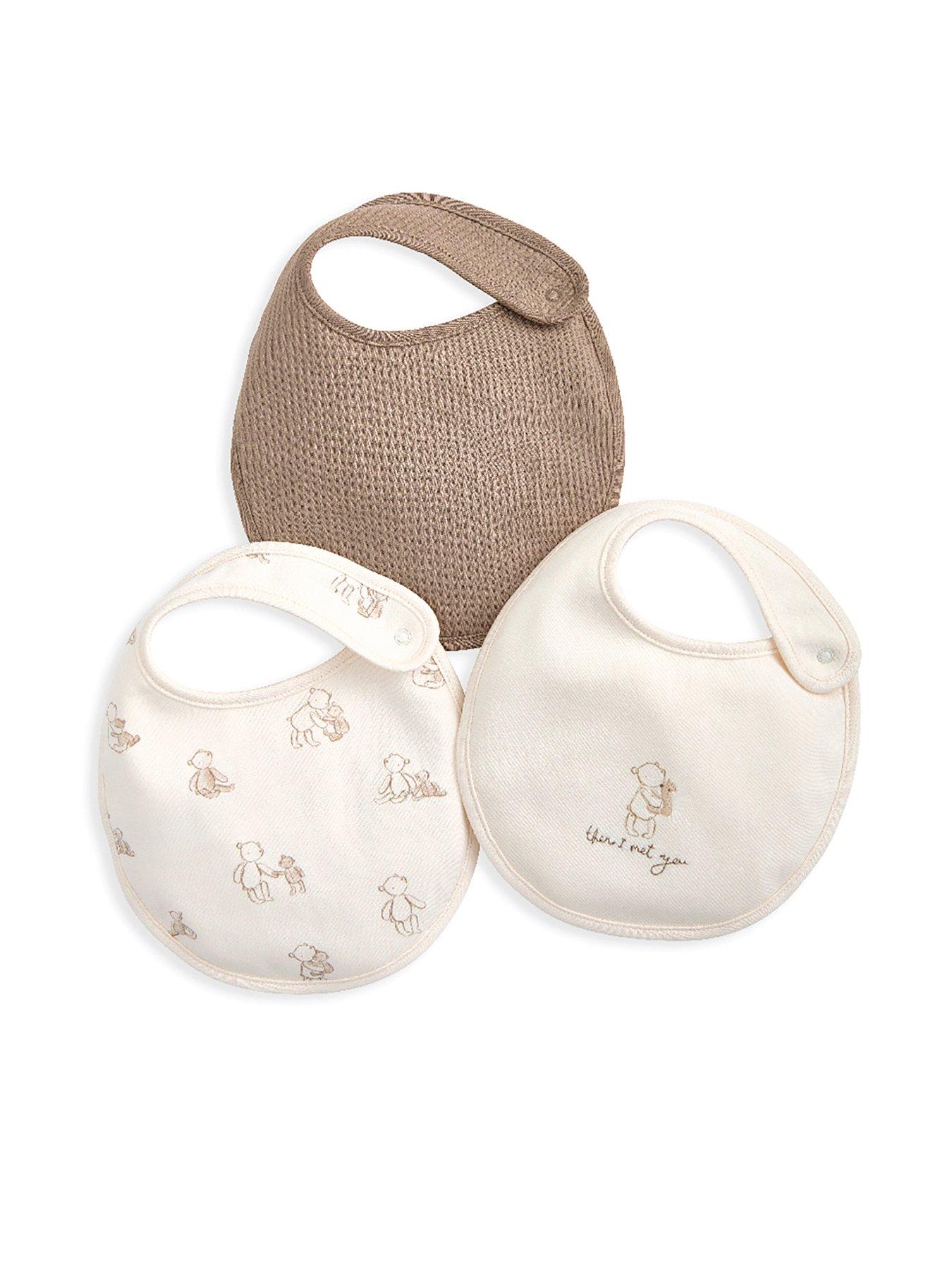 undefined Baby Unisex 3 Pack Teddy Bear Bibs
