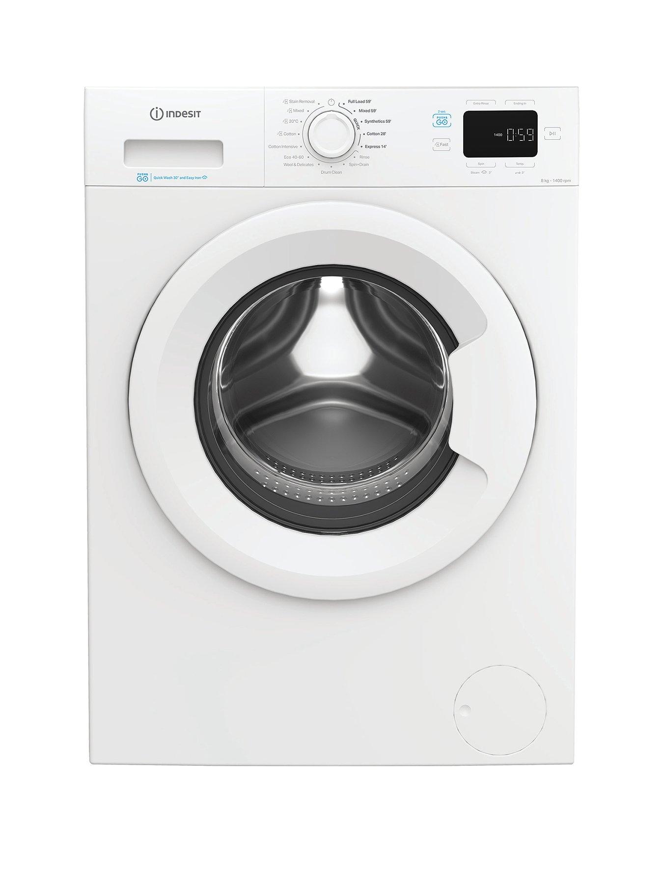 Image 1 of 5 of Indesit Push&amp;Go IP 846 PUSH&amp;GO UK 8KG Washing Machine - White